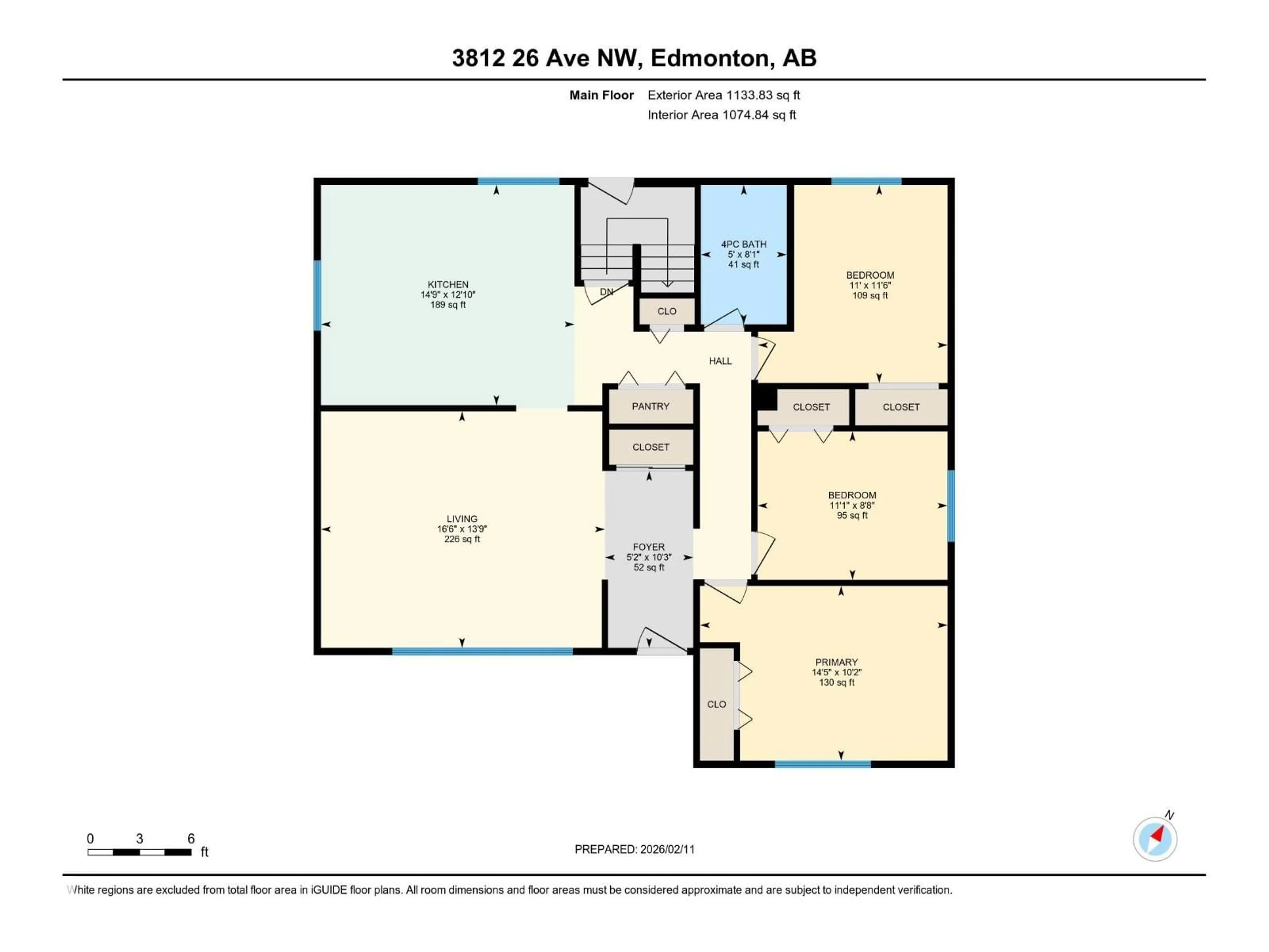 Floor plan for 3812 26 AV, Edmonton Alberta T6L4G5