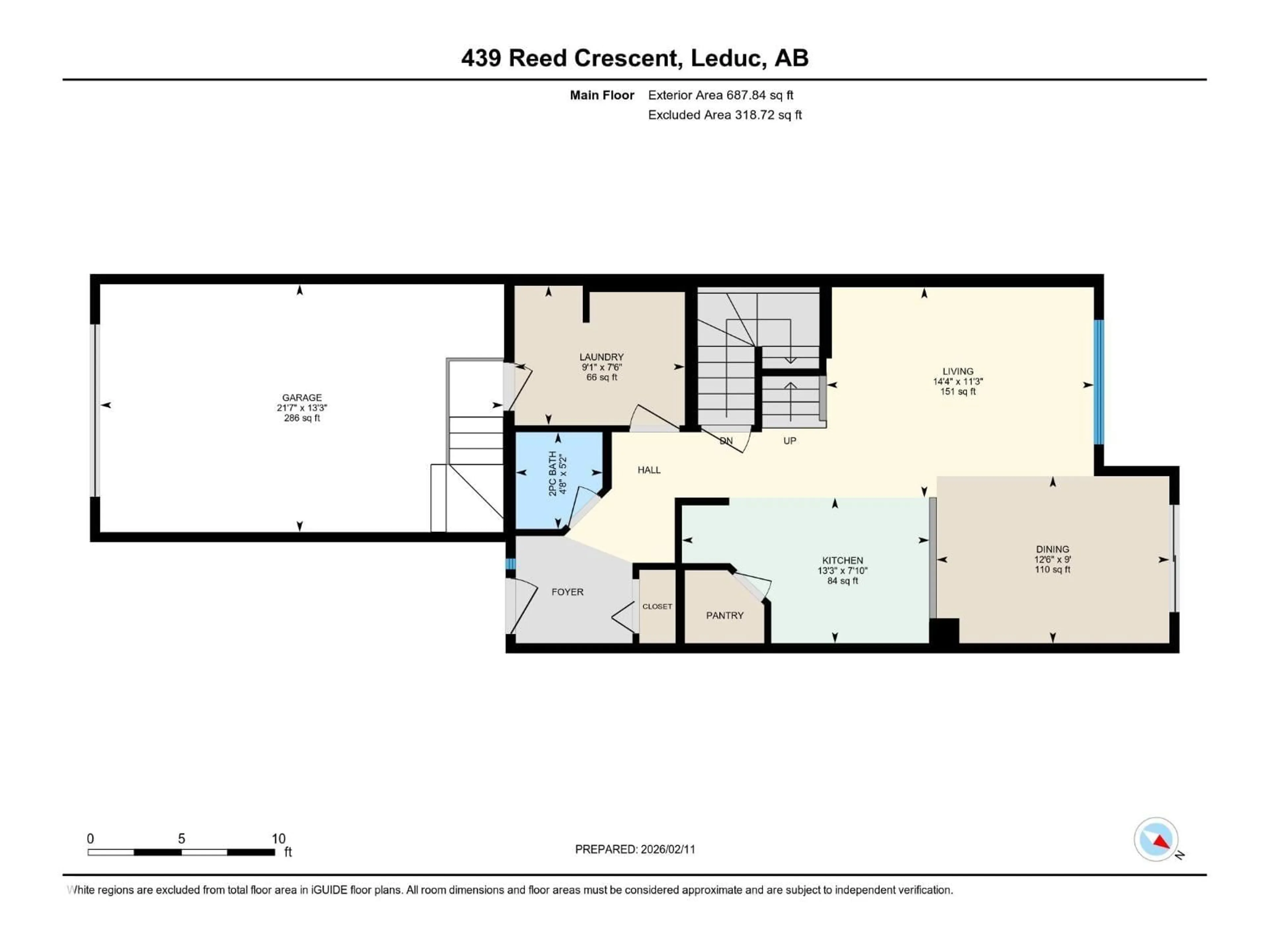 Floor plan for 439 REED CR, Leduc Alberta T9E0R5