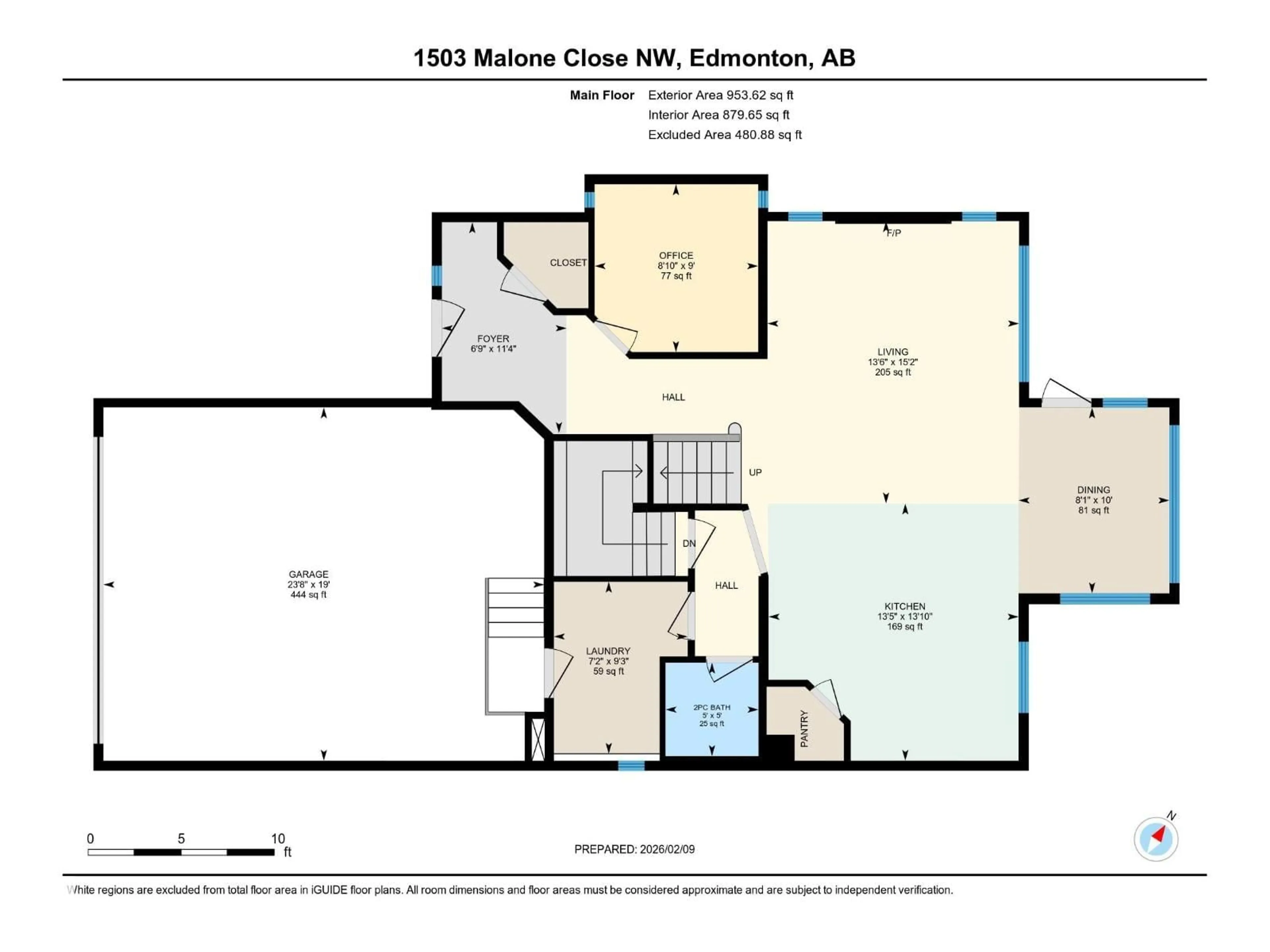 Floor plan for 1503 MALONE CL, Edmonton Alberta T6R0H3