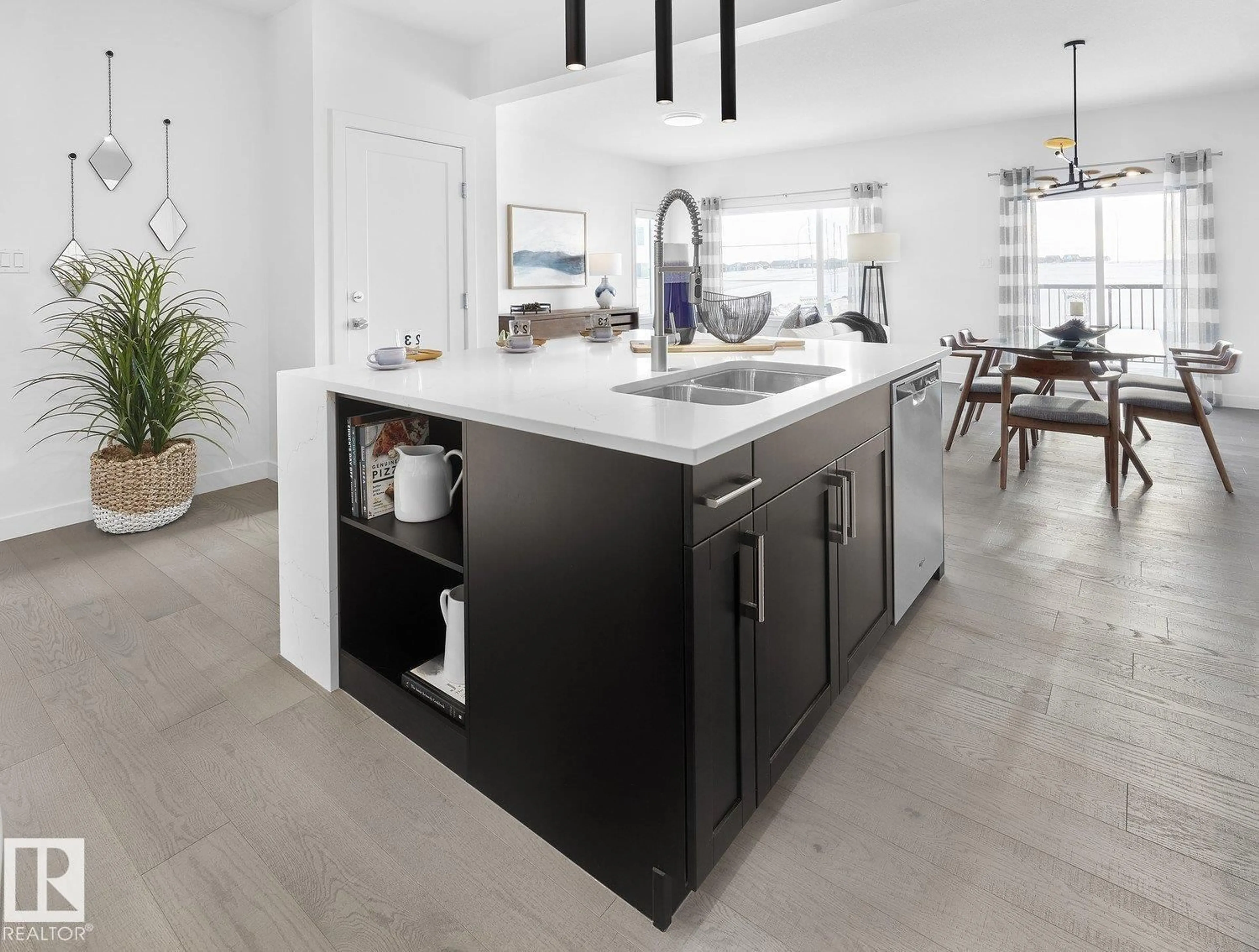 Open concept kitchen, ceramic/tile floor for NW - 22003 93 AV, Edmonton Alberta T5T7N9