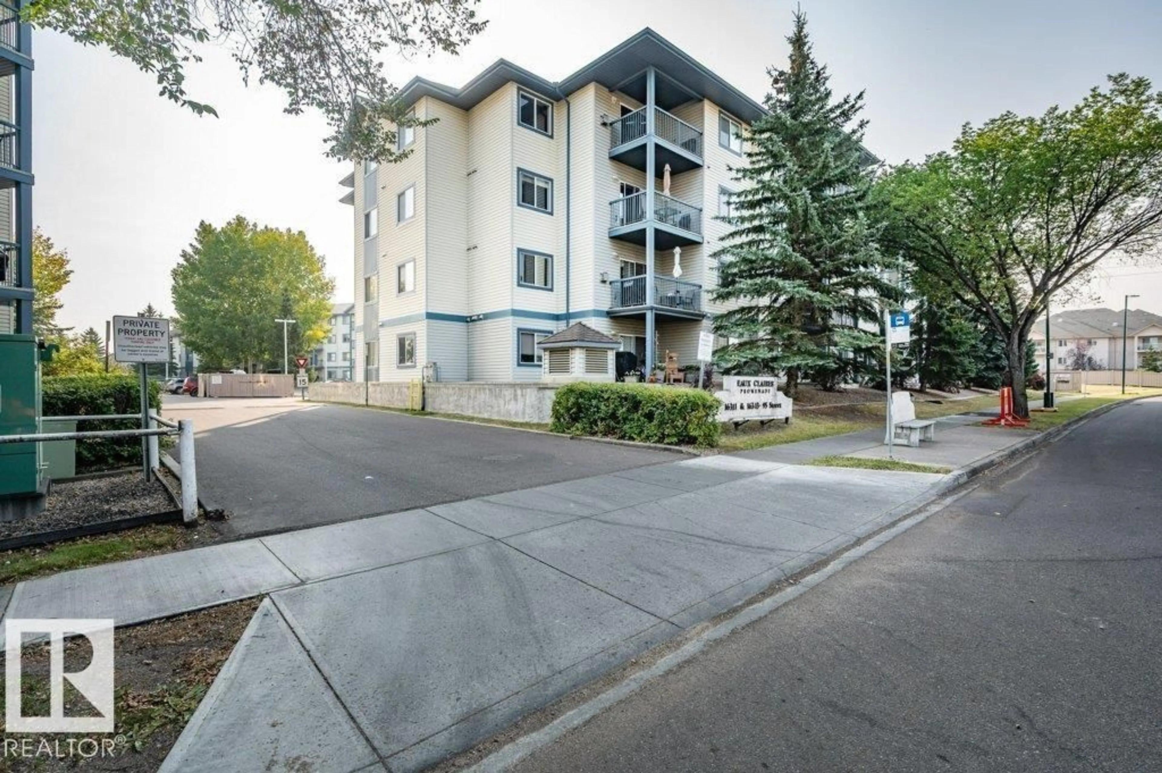Patio, street for #322 - 16303 95 ST, Edmonton Alberta T5Z3V1