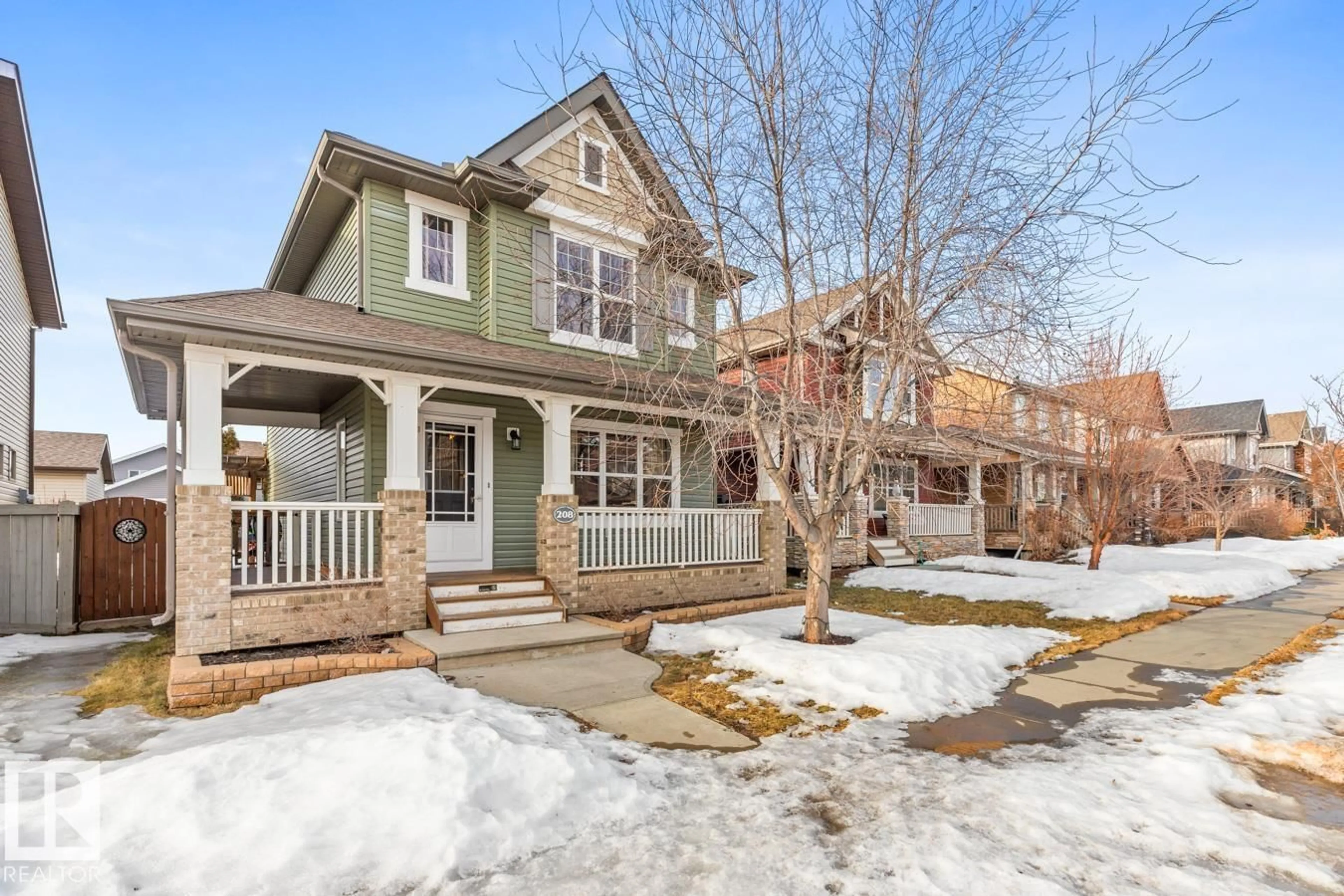 Home with brick exterior material, street for 208 57 ST, Edmonton Alberta T6X0K9