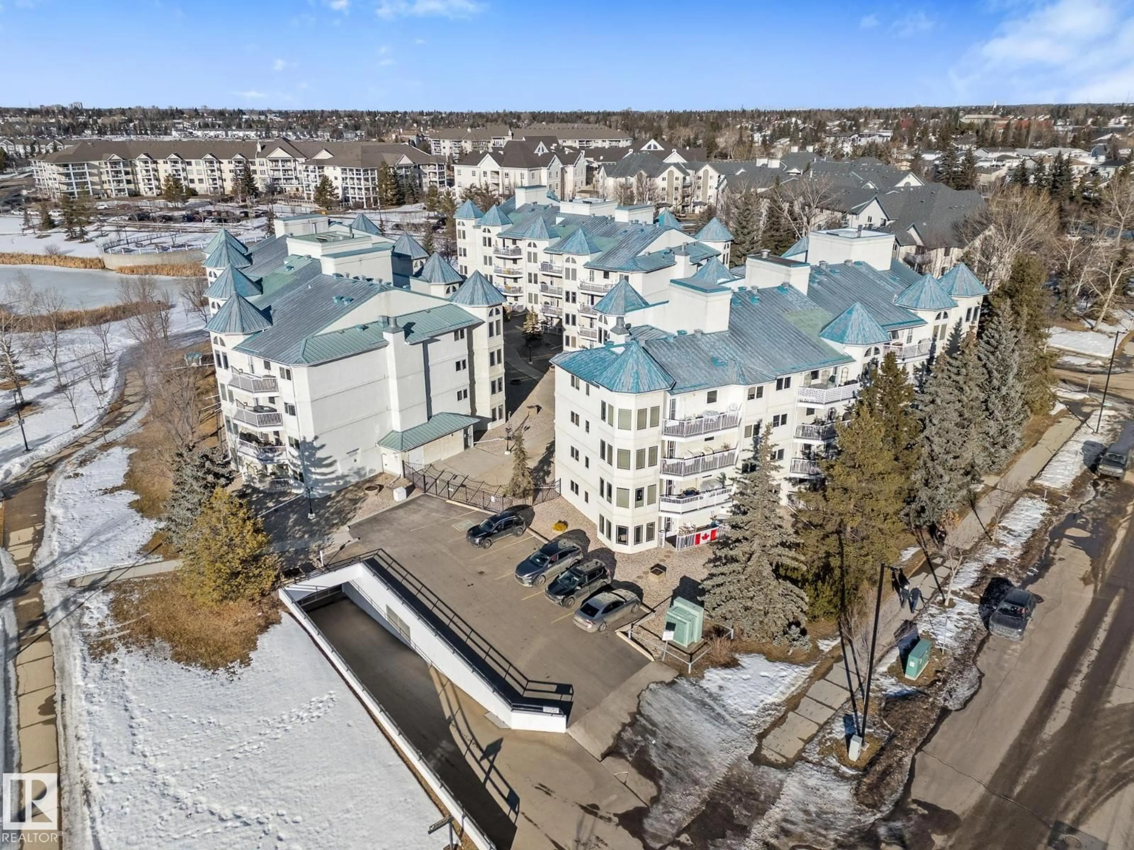 A pic from outside/outdoor area/front of a property/back of a property/a pic from drone, city buildings view from balcony for #407 - 5204 25 AV, Edmonton Alberta T6L6R2