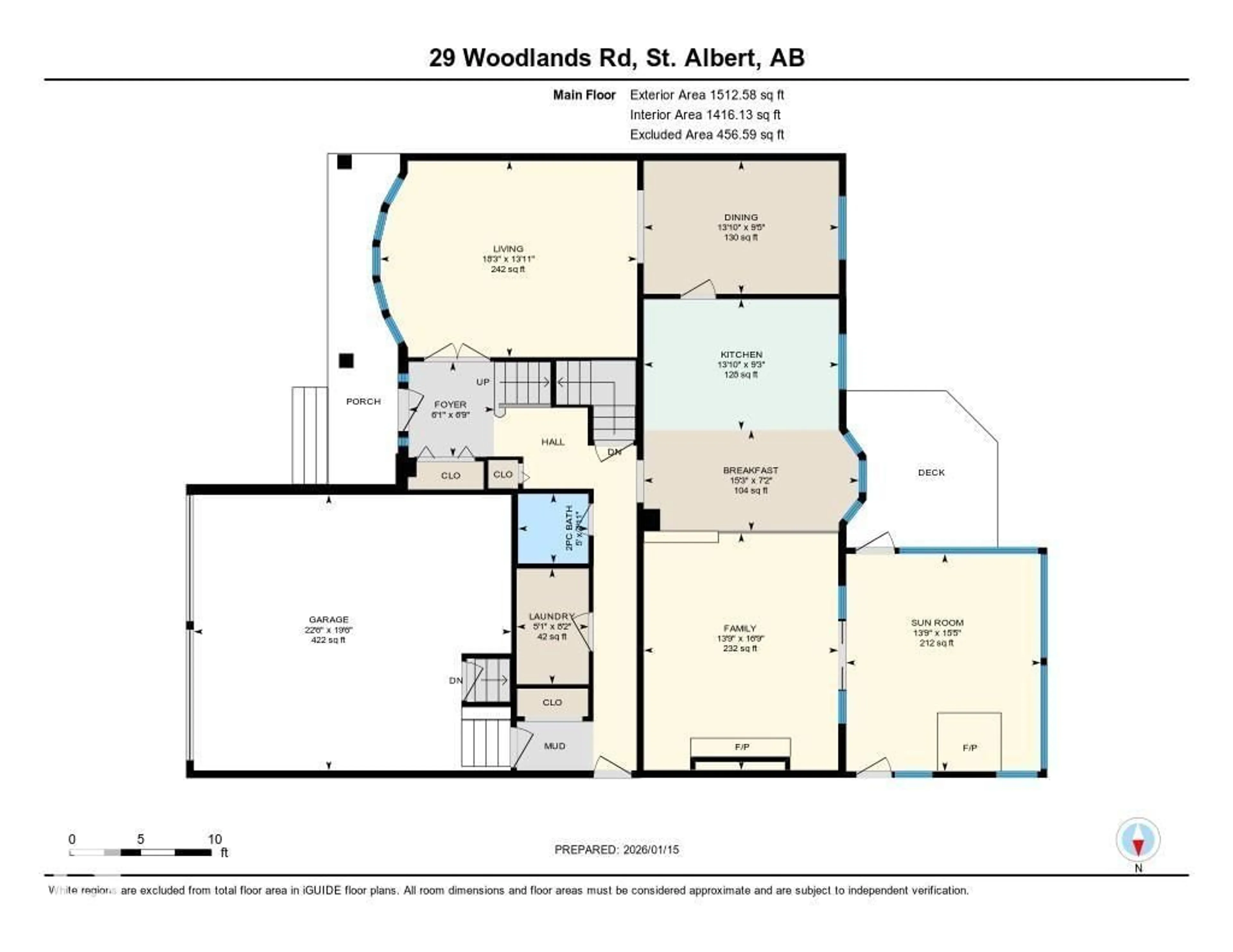 Floor plan for 29 WOODLANDS RD, St. Albert Alberta T8N3S7
