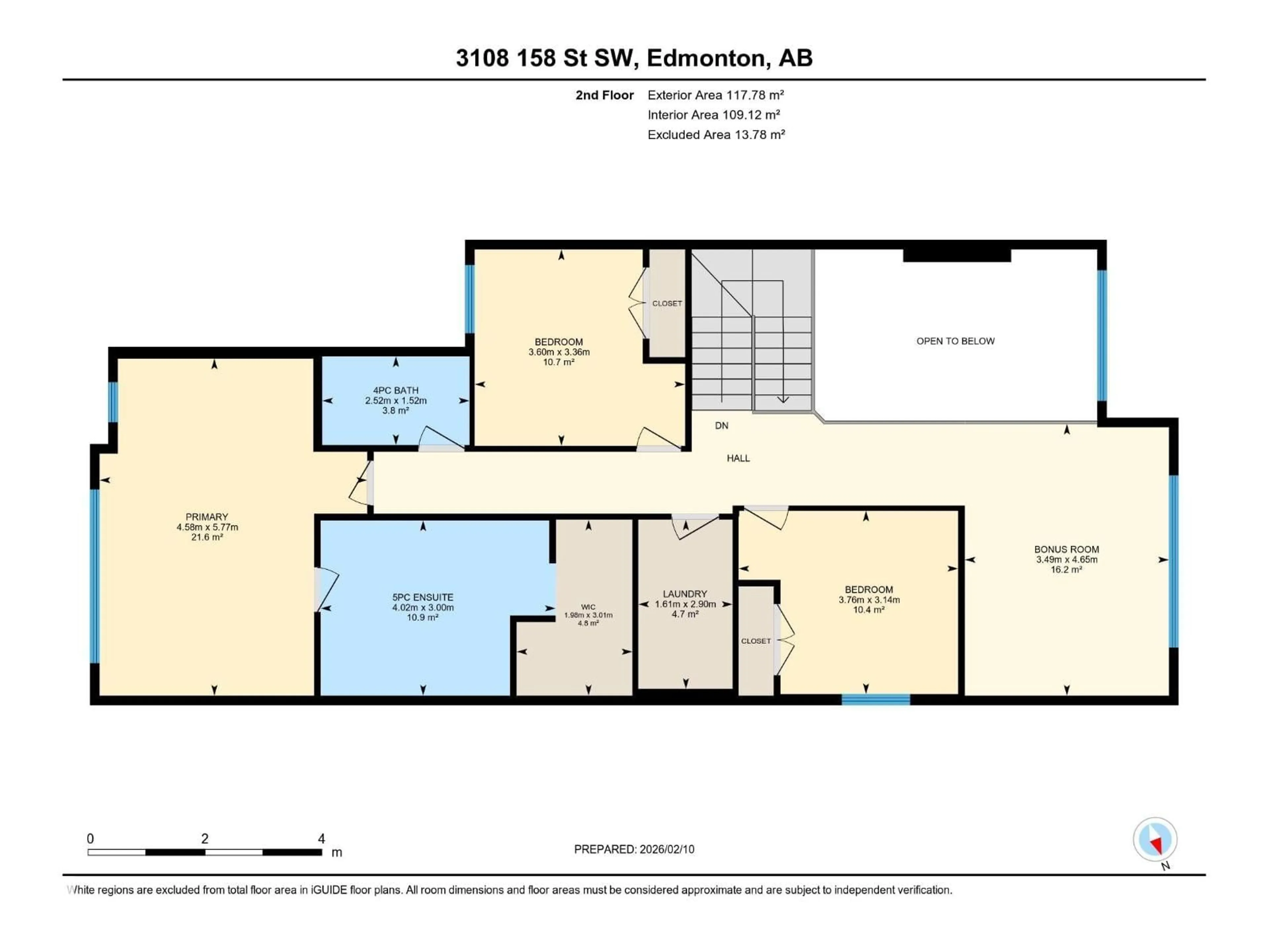 Floor plan for SW - 3108 158 ST, Edmonton Alberta T6W5C9