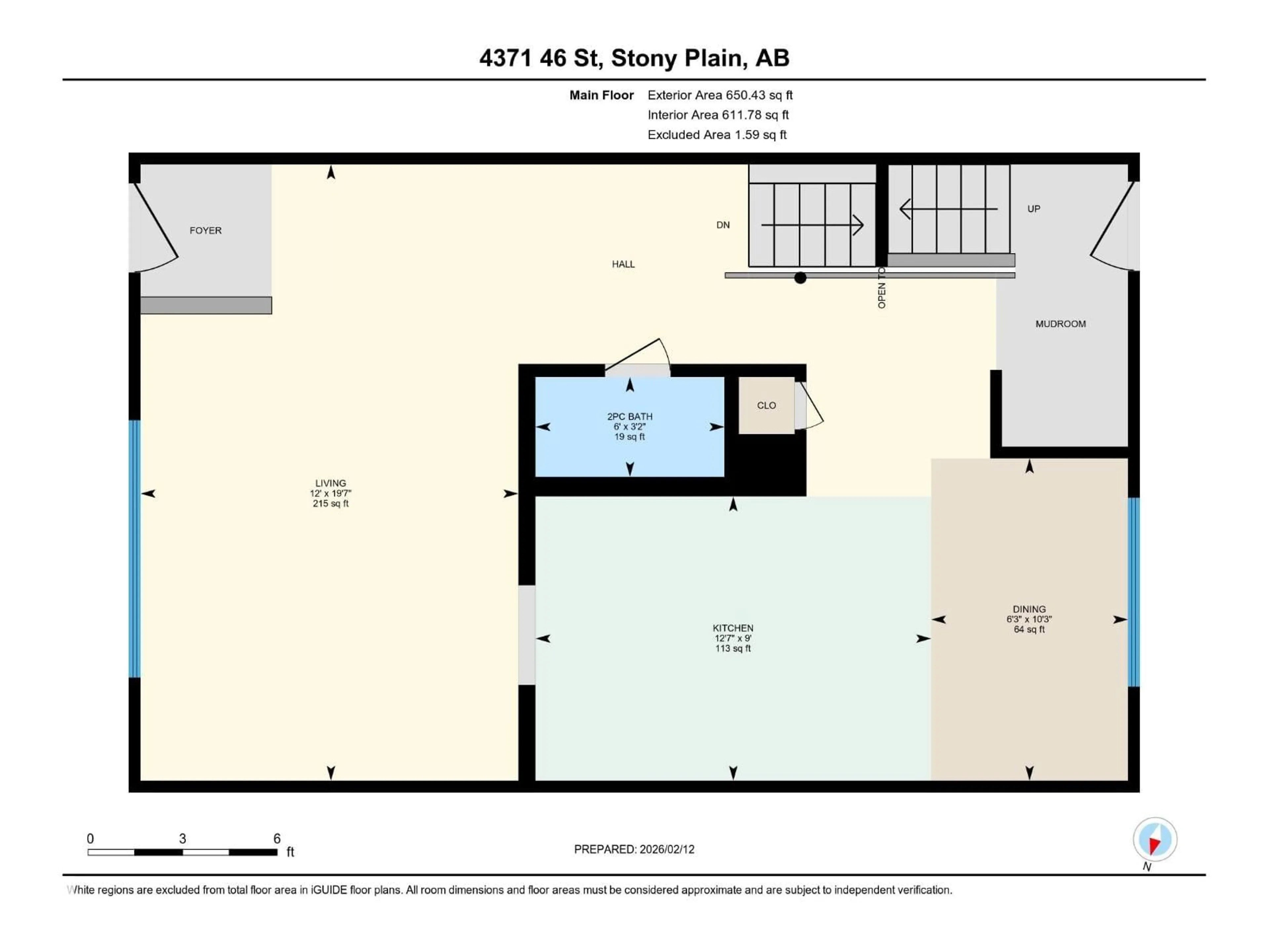 Floor plan for 4371 46 ST, Stony Plain Alberta T7Z1J5