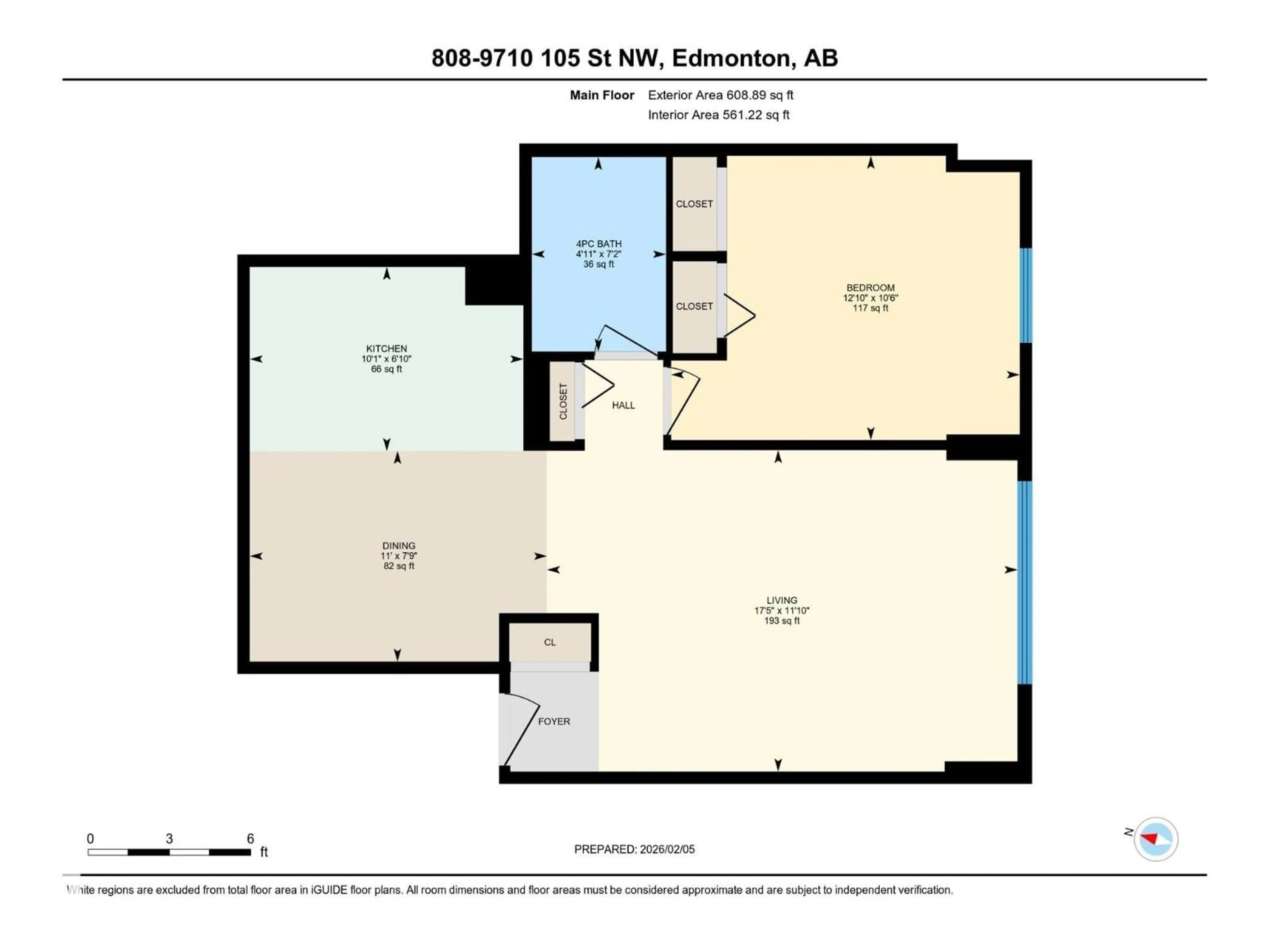 Floor plan for 808 - 9710 105 ST, Edmonton Alberta T5K1A4
