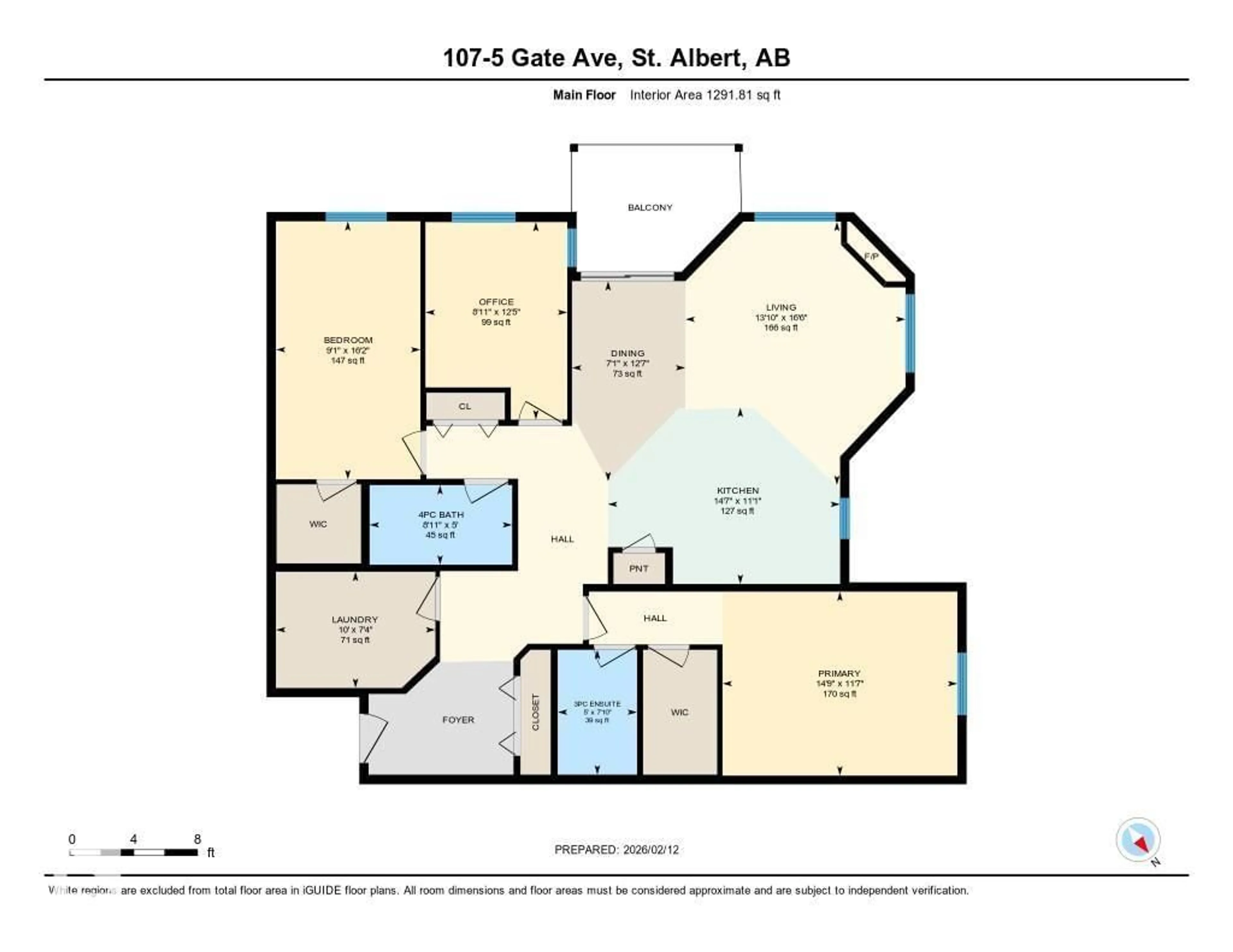 Floor plan for 107 - 5 GATE AV, St. Albert Alberta T8N7E9