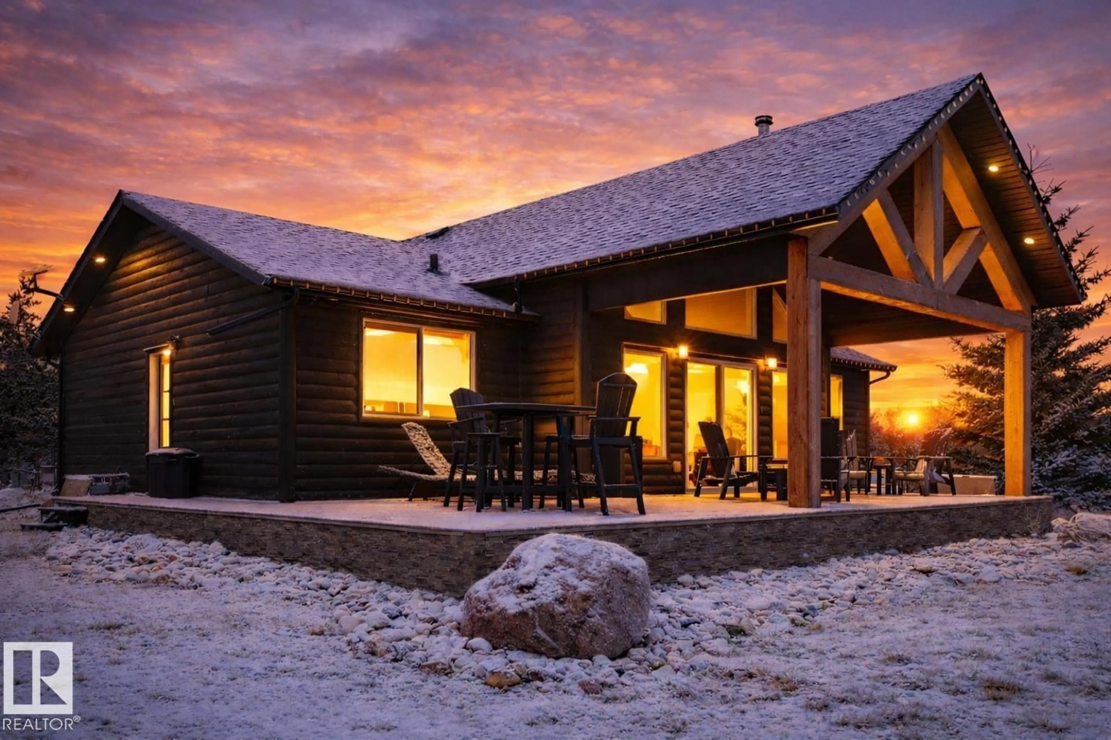 Patio, mountain view for 562115 - 118 RR 114, Rural Two Hills County Alberta T0B4K0