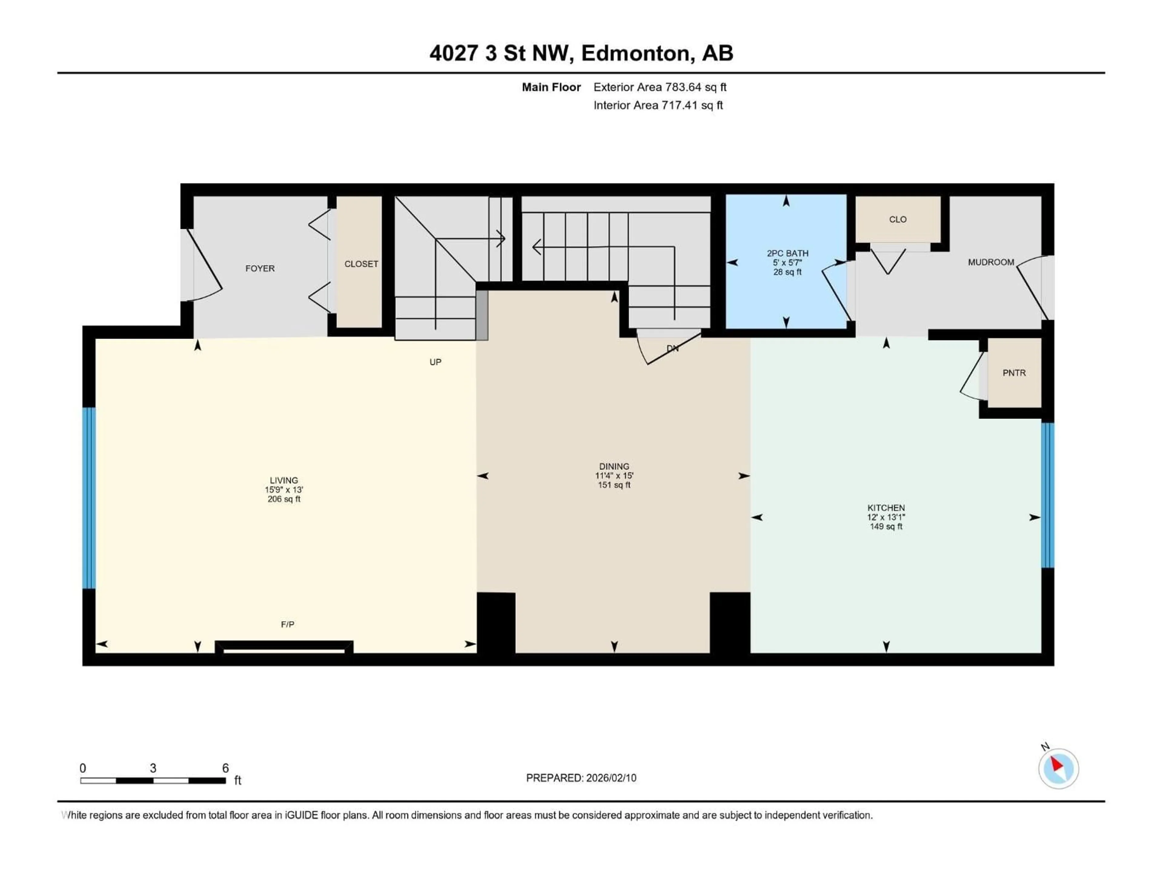 Floor plan for 4027 3 STREET, Edmonton Alberta T6T2E8
