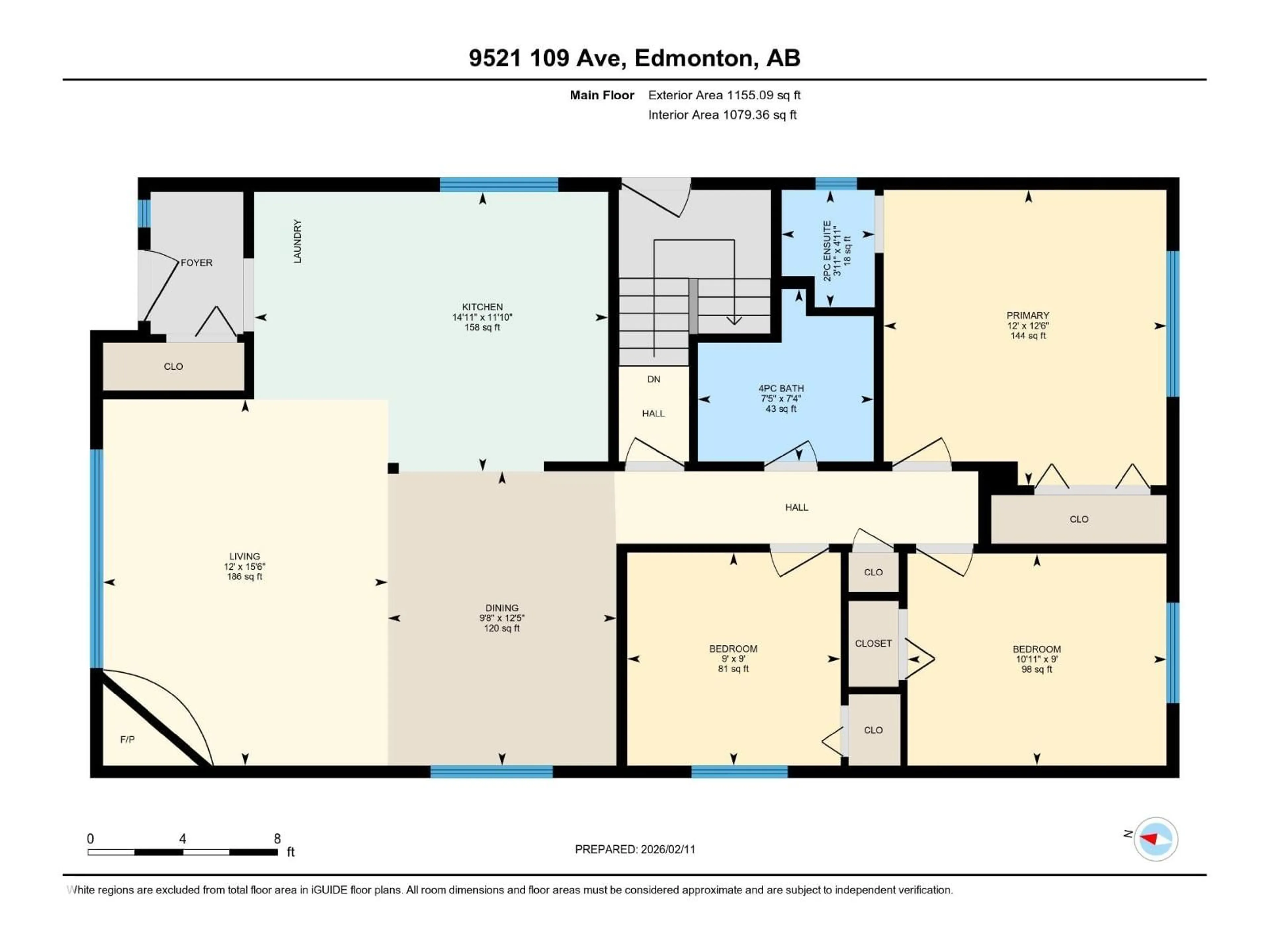 Floor plan for 9521 109 AV, Edmonton Alberta T5H1C6
