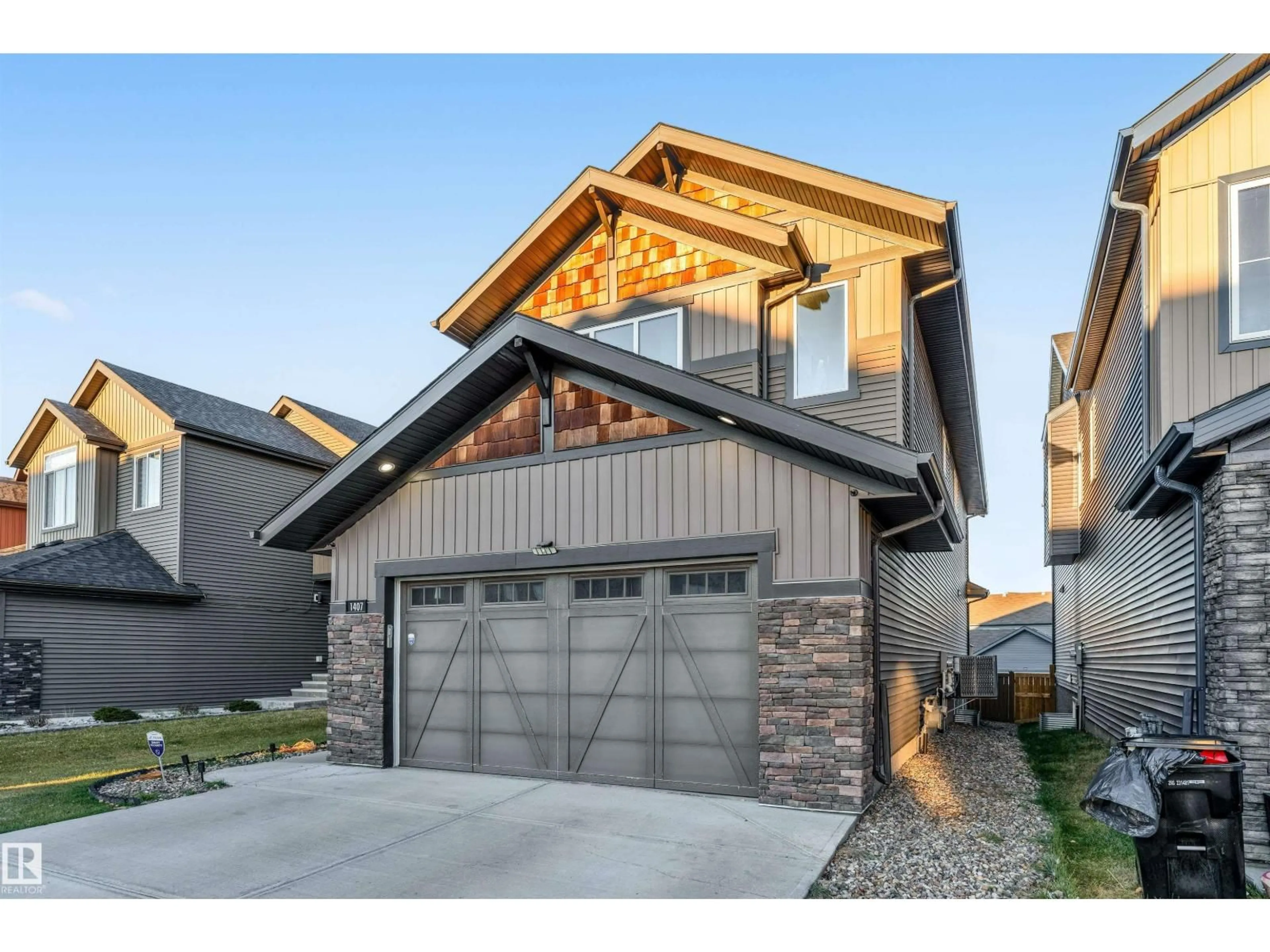 Home with vinyl exterior material, street for 1407 GRAYDON HILL WY, Edmonton Alberta T6W3C9