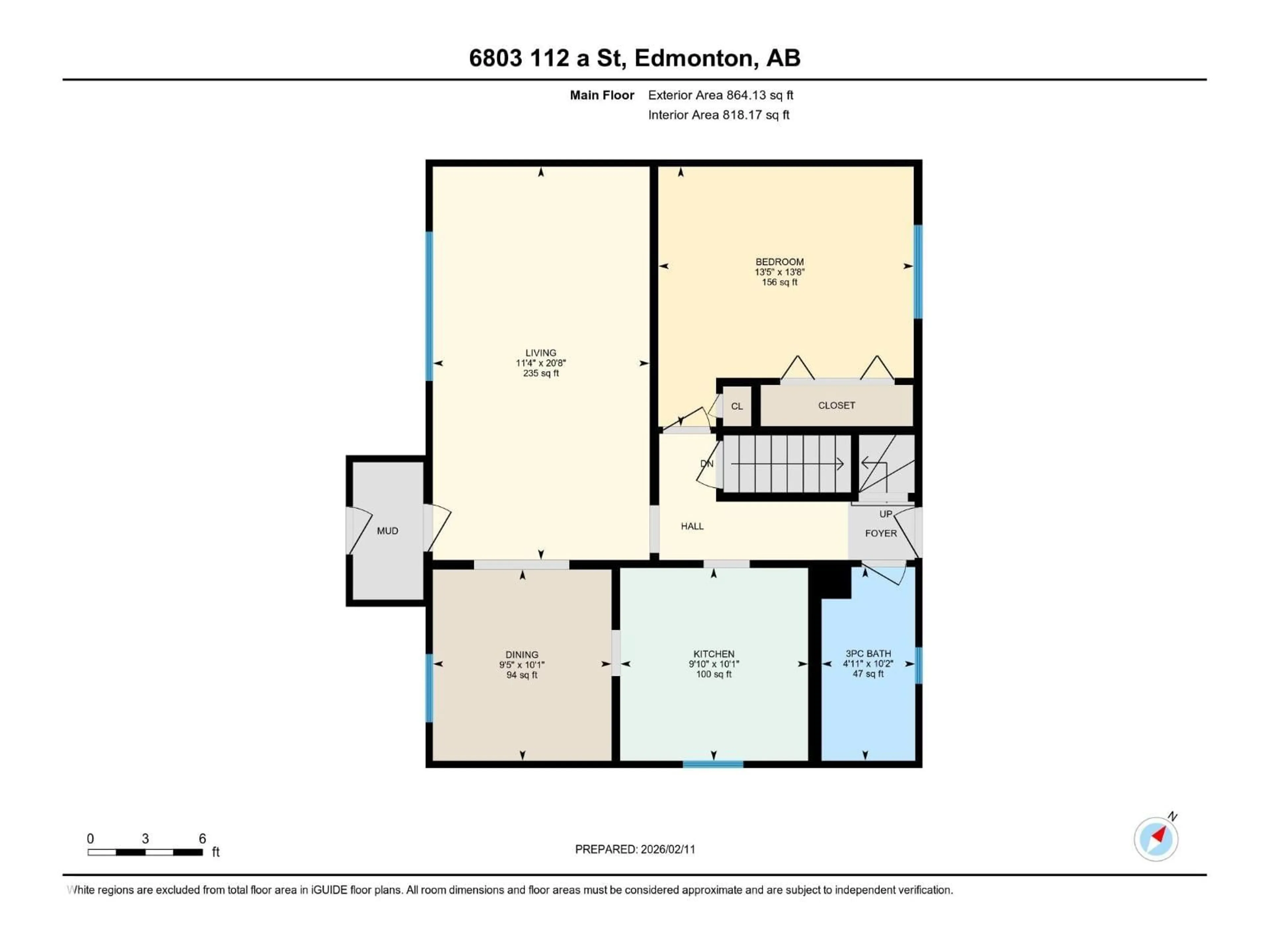 Floor plan for 6803 112A ST NW, Edmonton Alberta T6H3K5