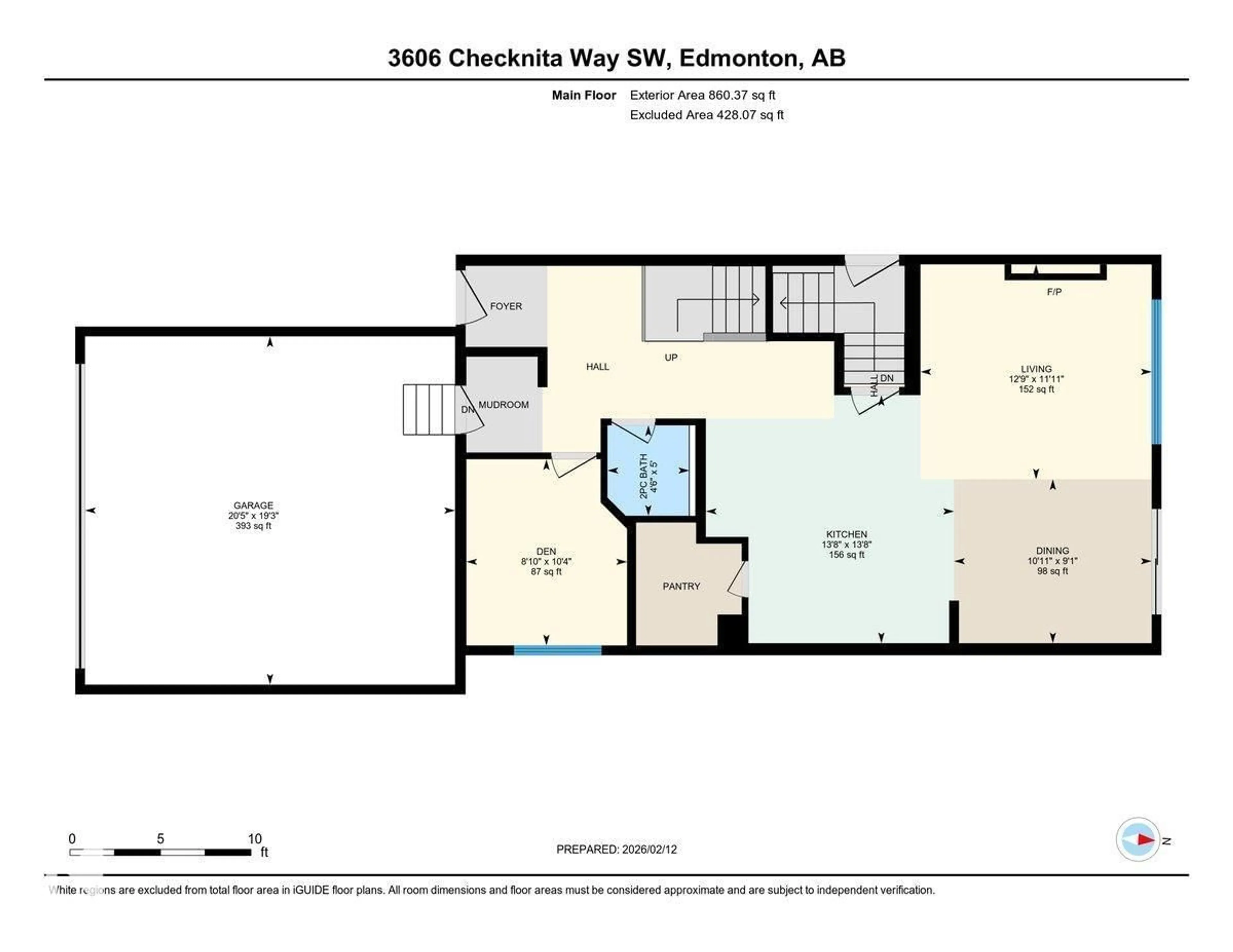 Floor plan for 3606 CHECKNITA COVE CV, Edmonton Alberta T6W4W7