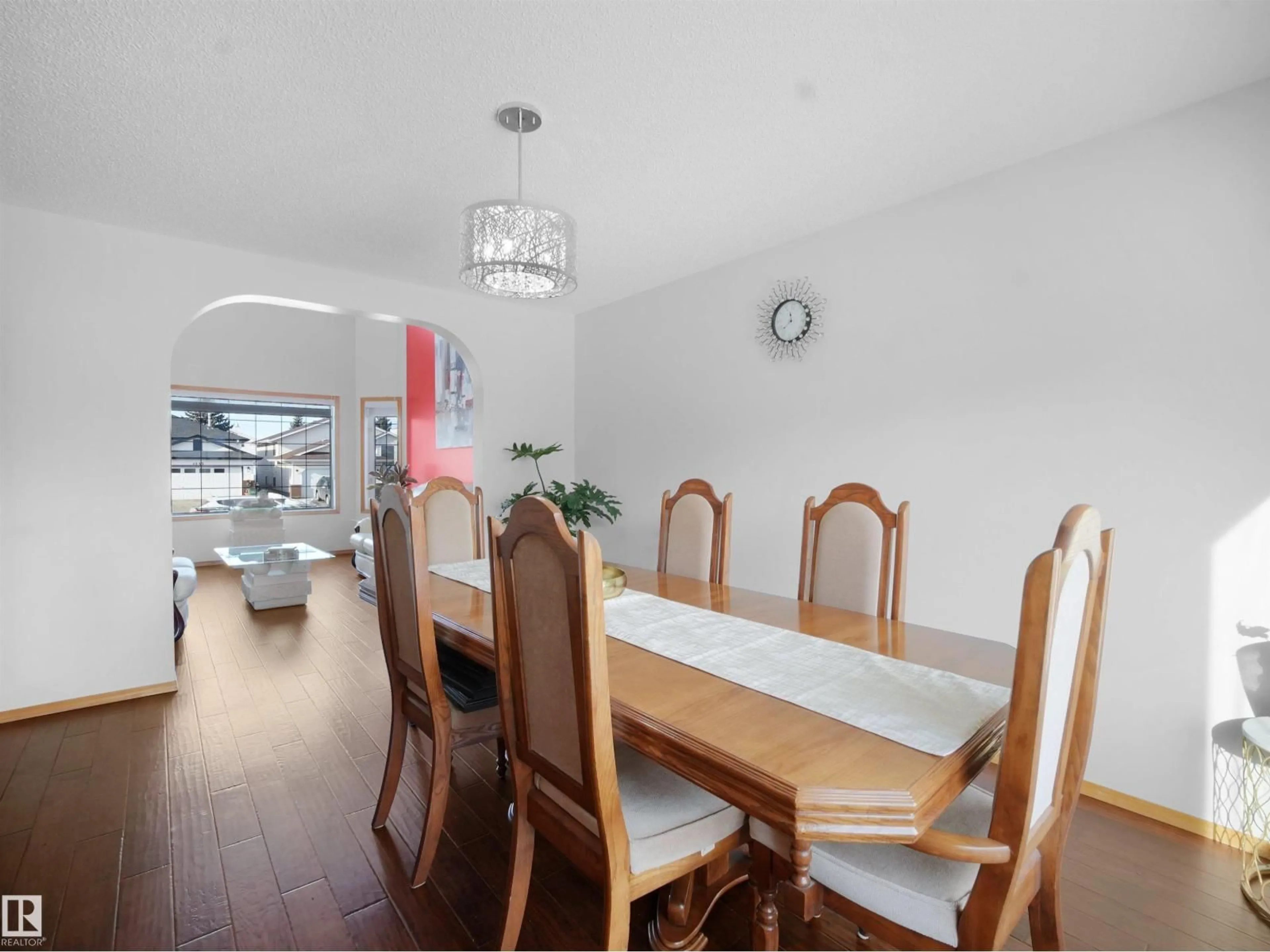Dining room, wood/laminate floor for 1238 JOYCE CR, Edmonton Alberta T6L6V3