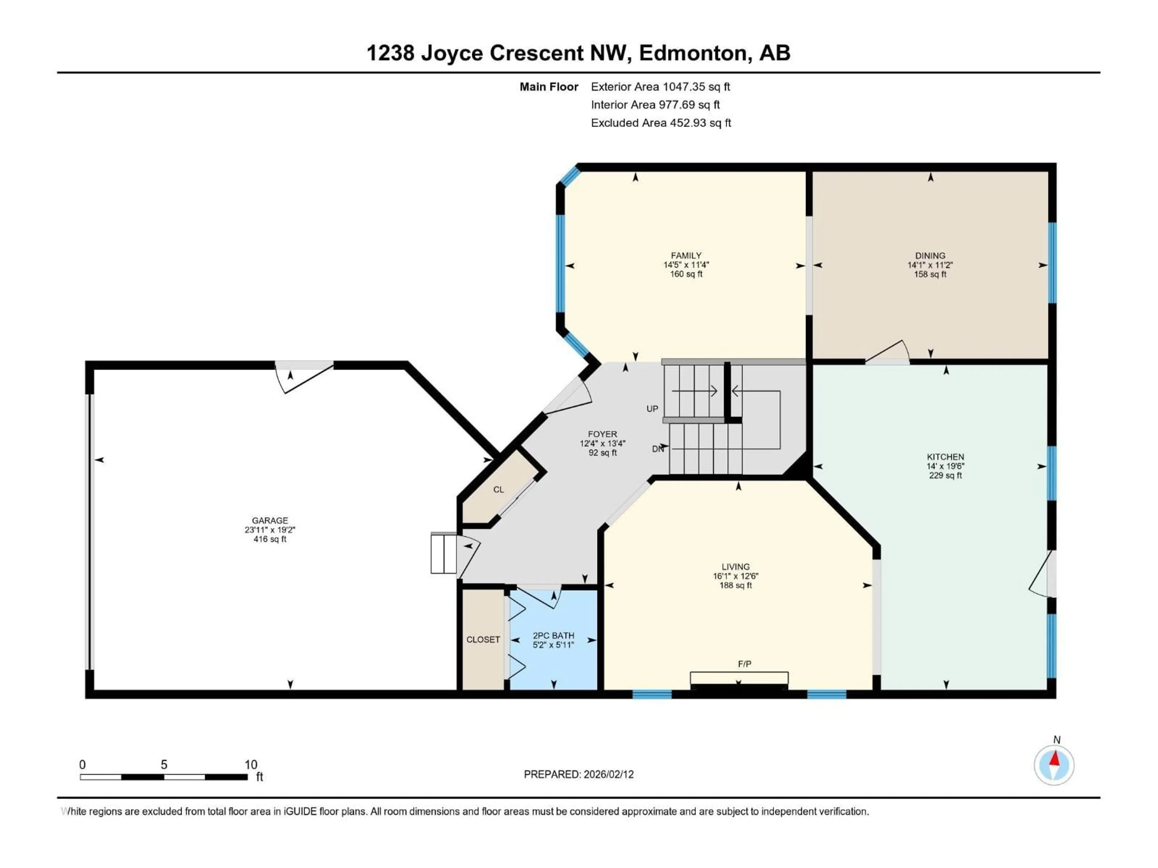 Floor plan for 1238 JOYCE CR, Edmonton Alberta T6L6V3