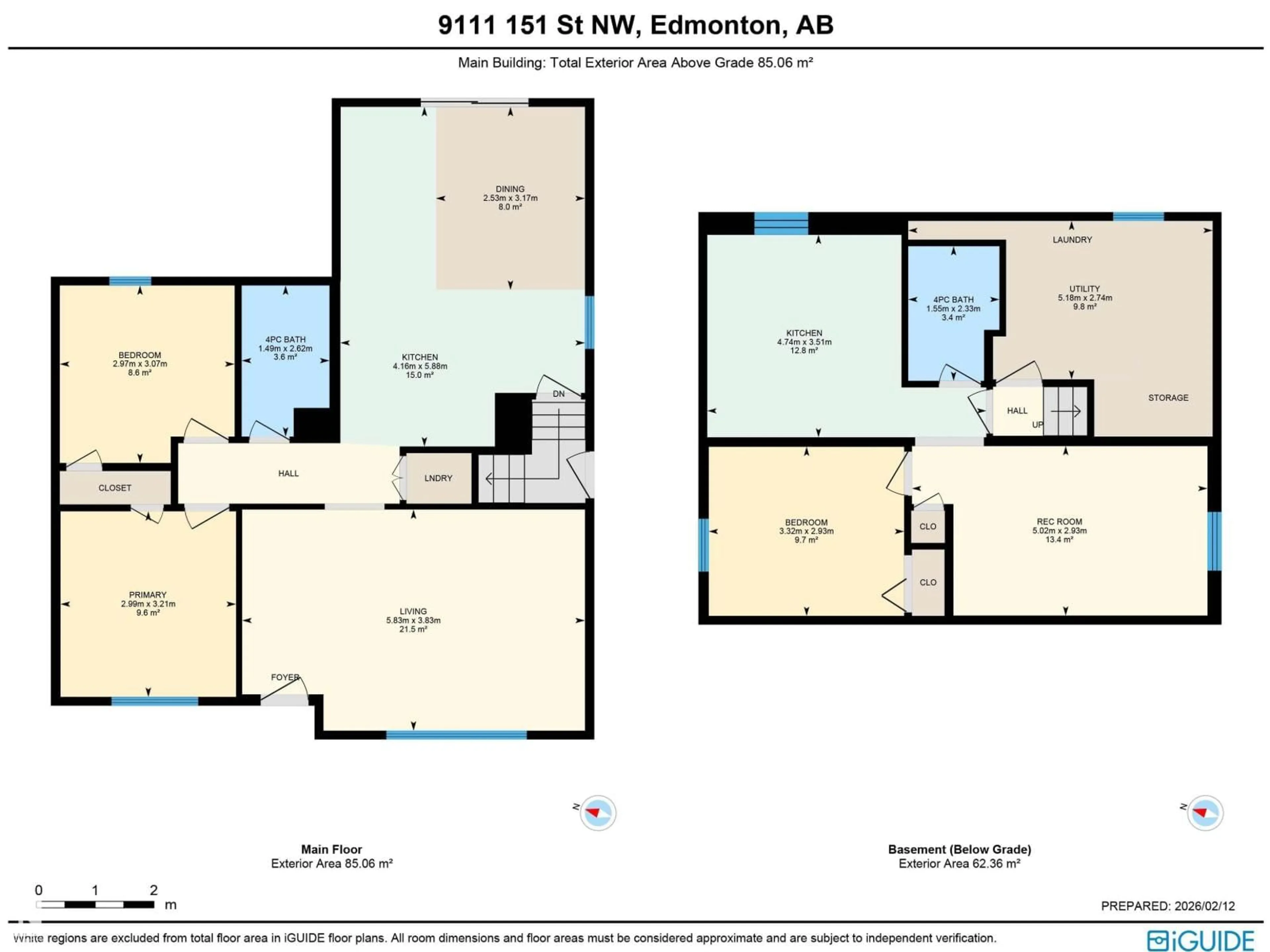 Floor plan for 9111 151 ST, Edmonton Alberta T5R1J5
