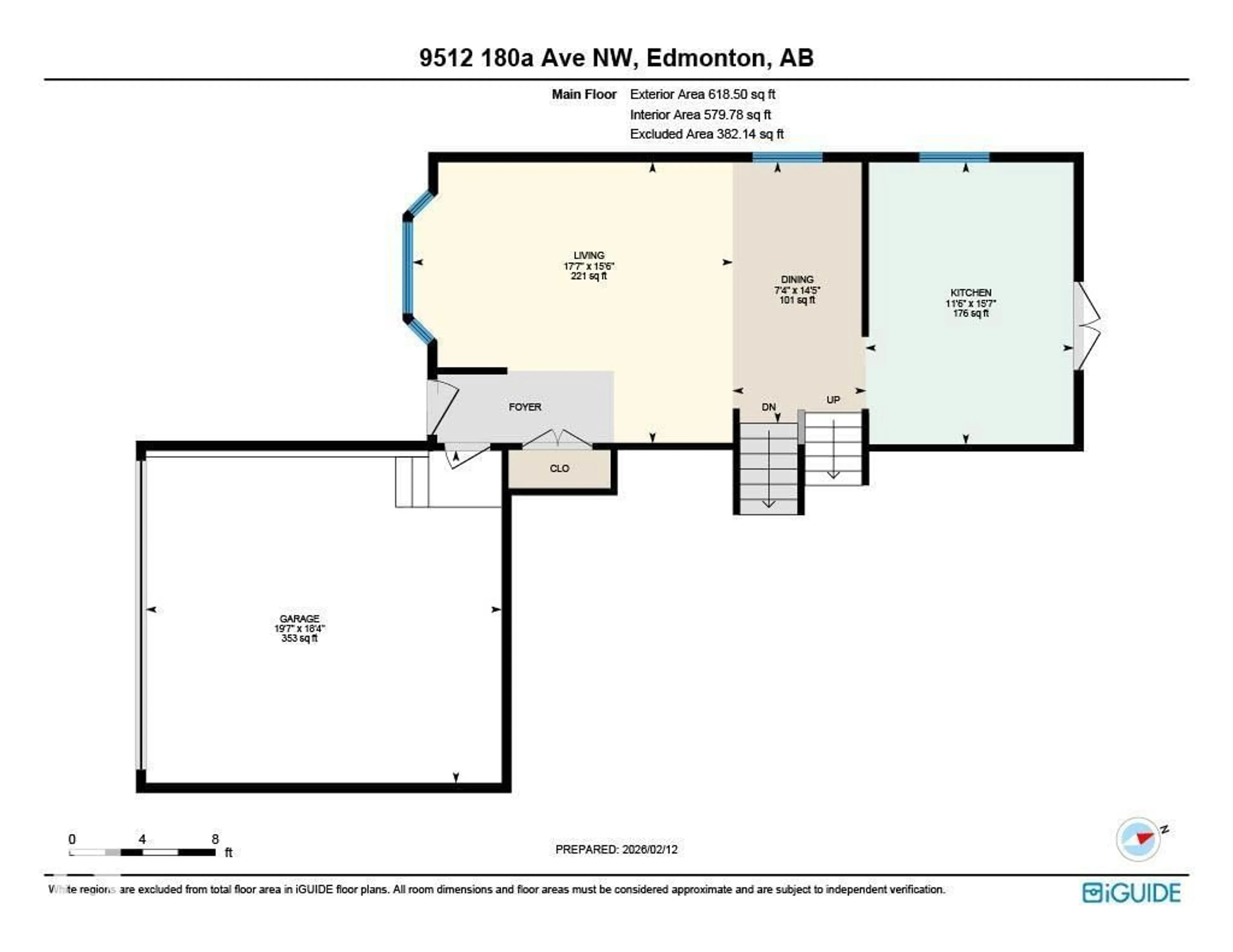 Floor plan for 9512 180A AV, Edmonton Alberta T5Z2G1