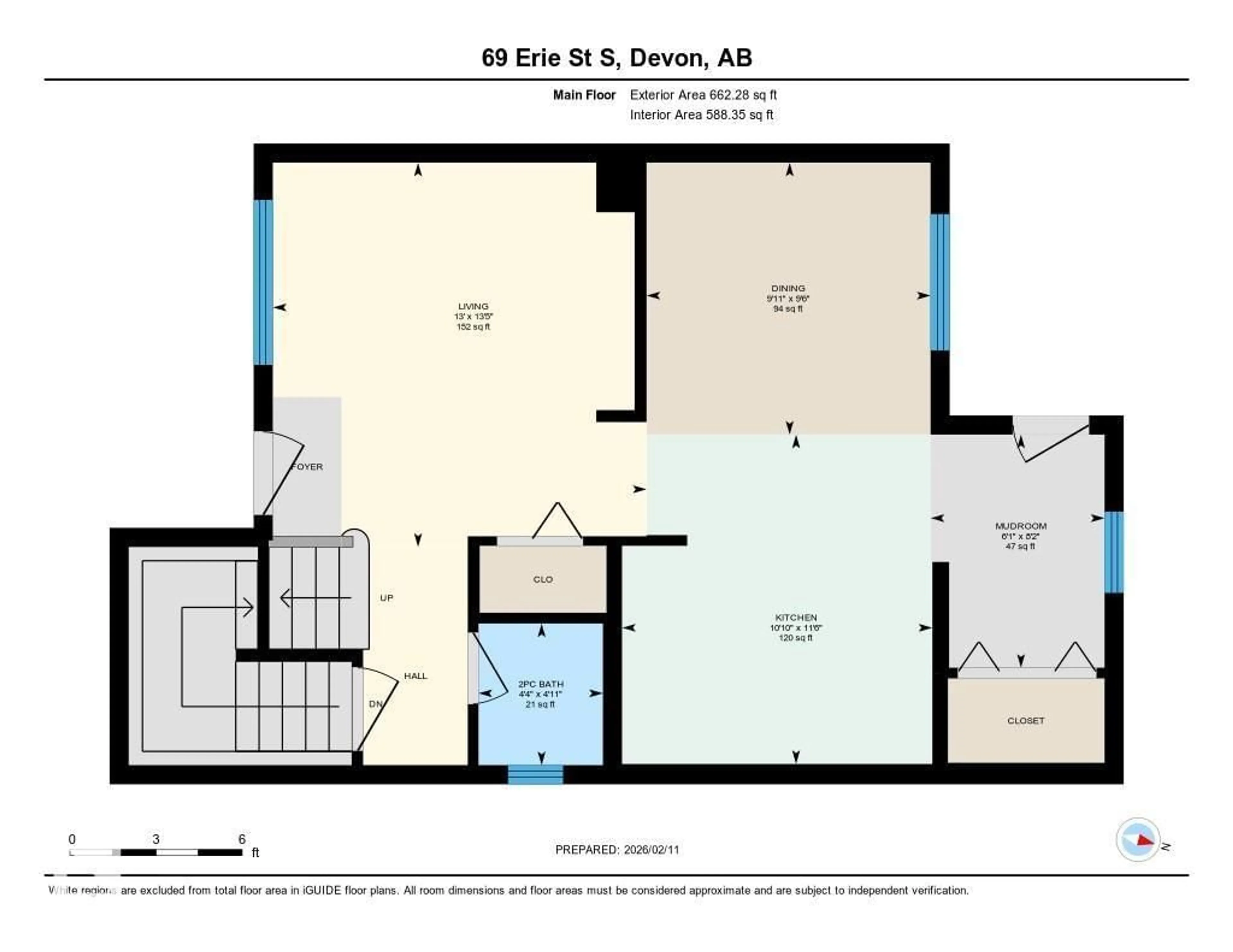 Floor plan for 69 ERIE STREET, Devon Alberta T9G2G3