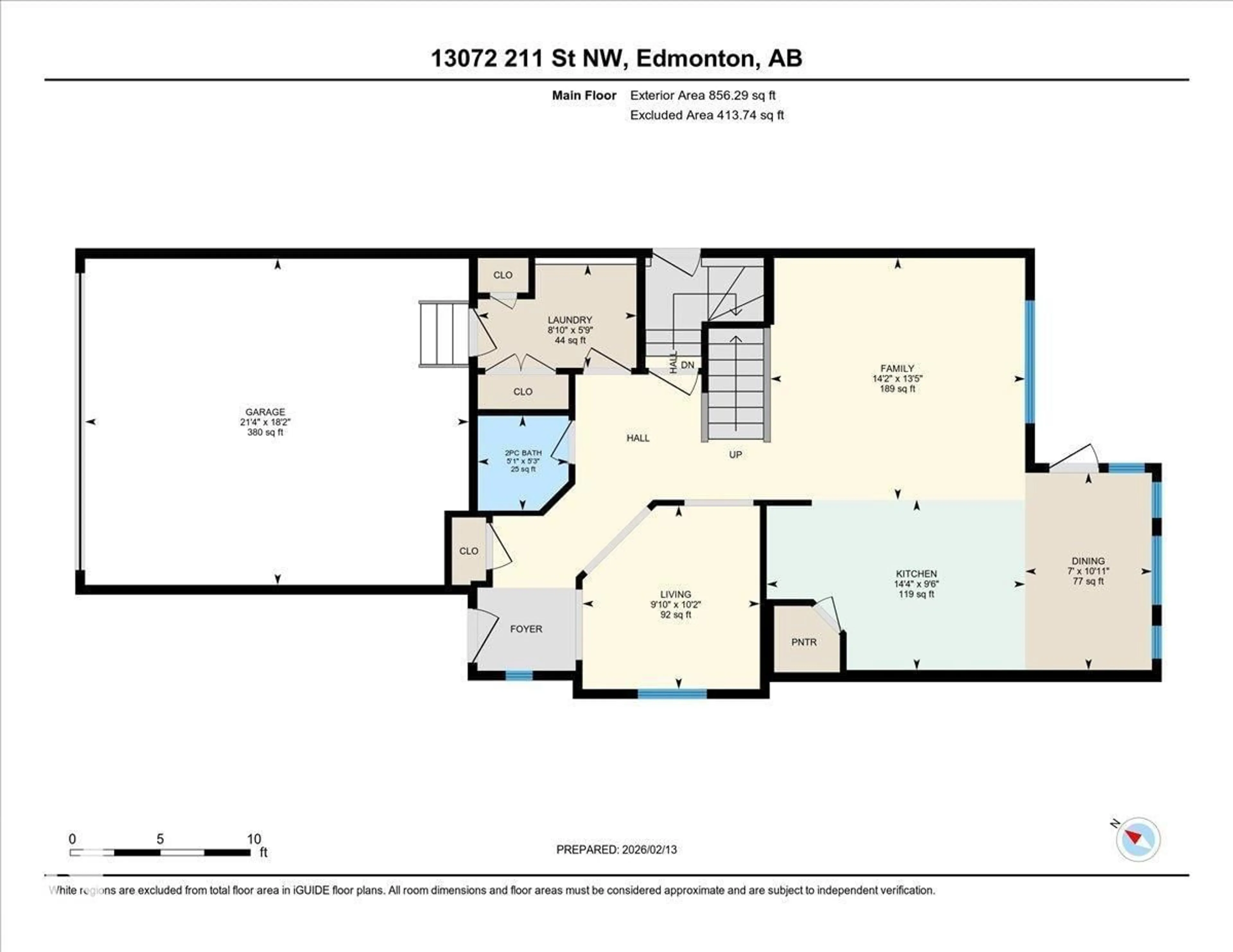 Floor plan for 13072 211 ST, Edmonton Alberta T5S0P5