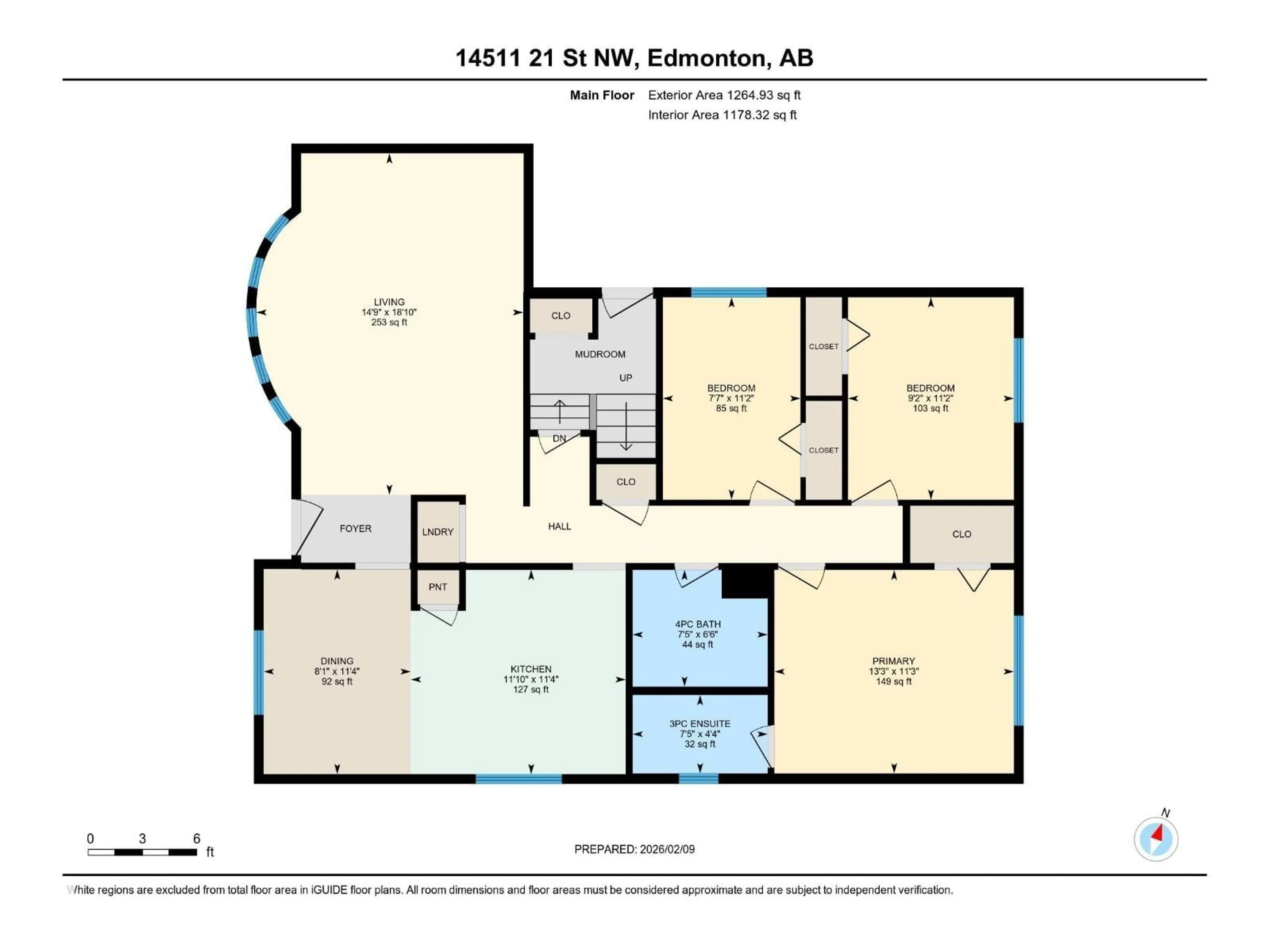 Floor plan for NW - 14511 21 ST, Edmonton Alberta T5Y1T7
