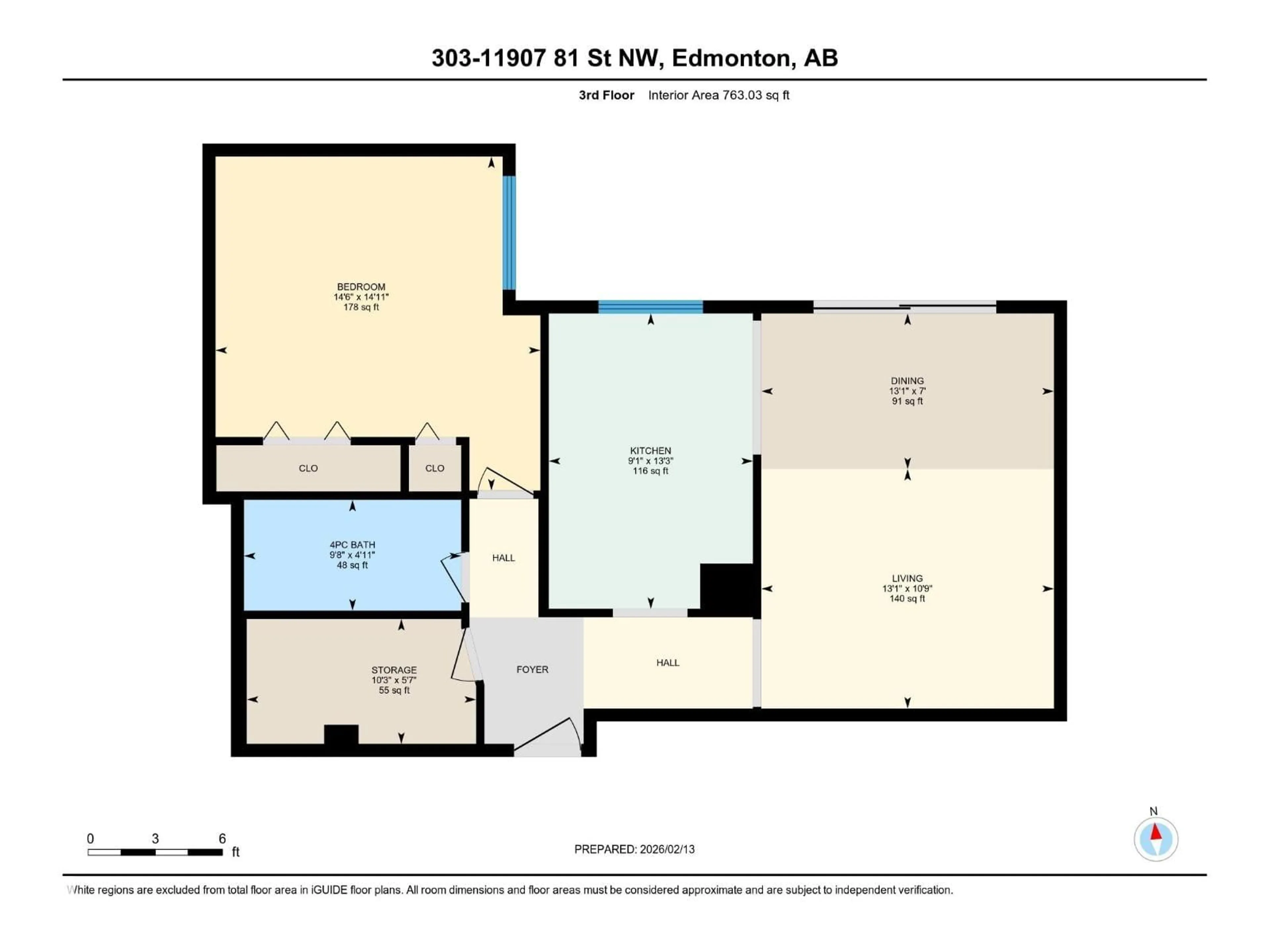 Floor plan for #303 - 11907 81 ST, Edmonton Alberta T5B2S7