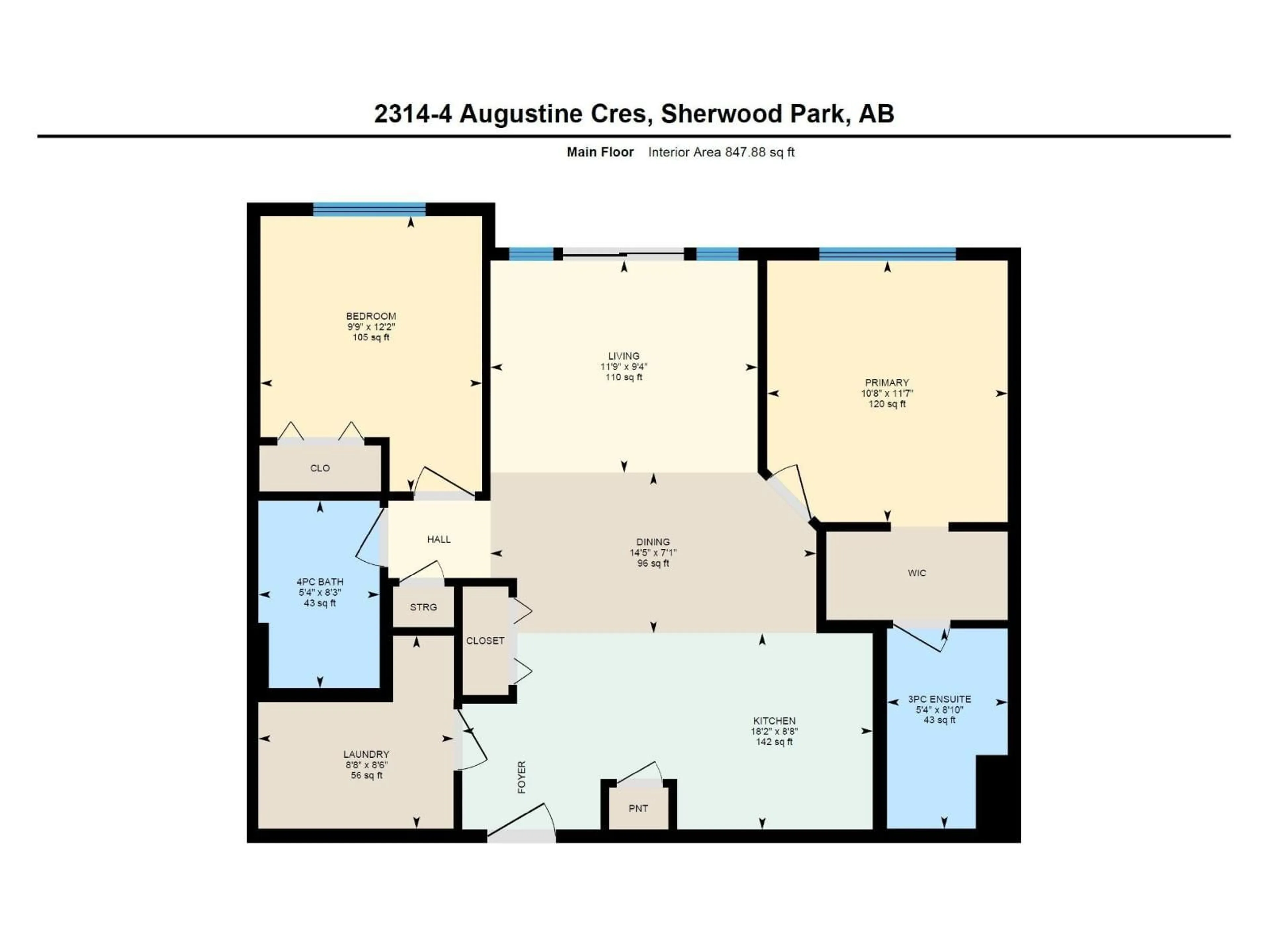 Floor plan for 2314 AUGUSTINE CR, Sherwood Park Alberta T8H0X8