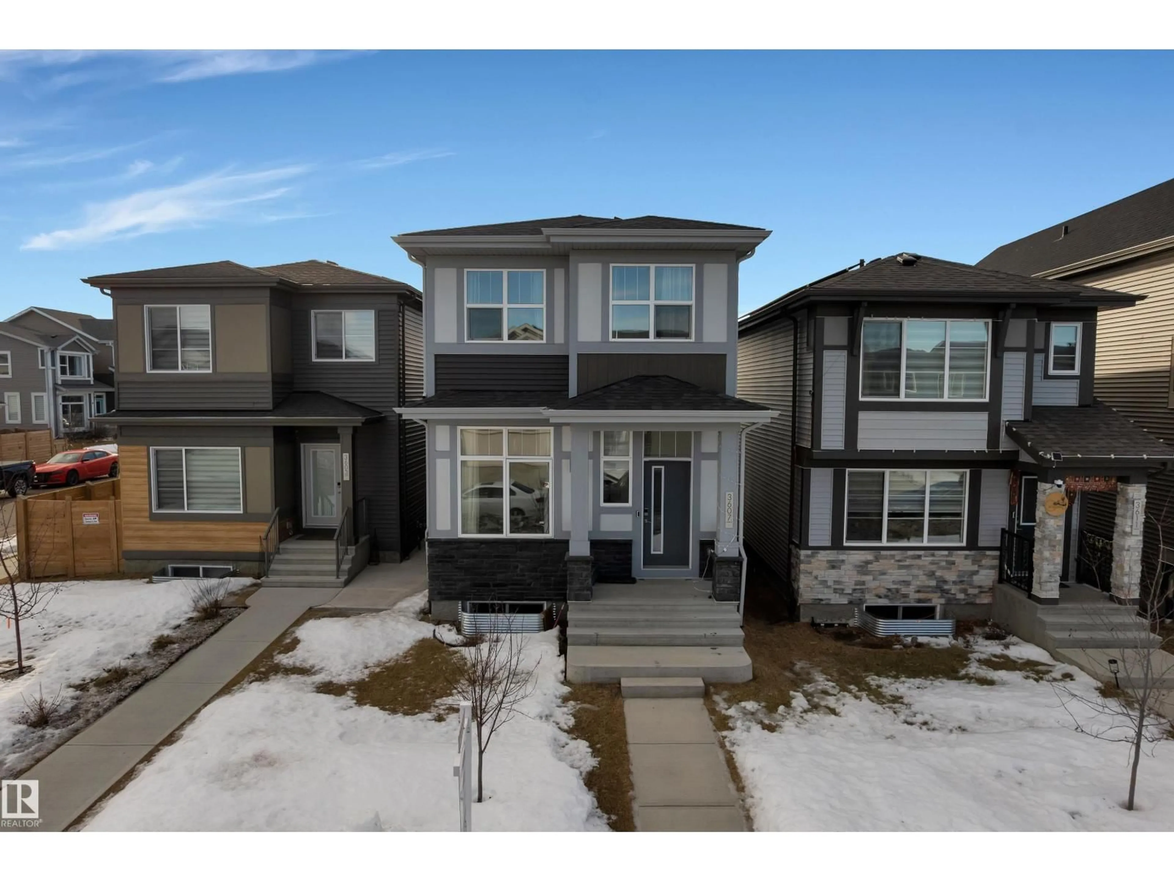 A pic from outside/outdoor area/front of a property/back of a property/a pic from drone, street for SW - 3607 6 AV, Edmonton Alberta T6X1A5
