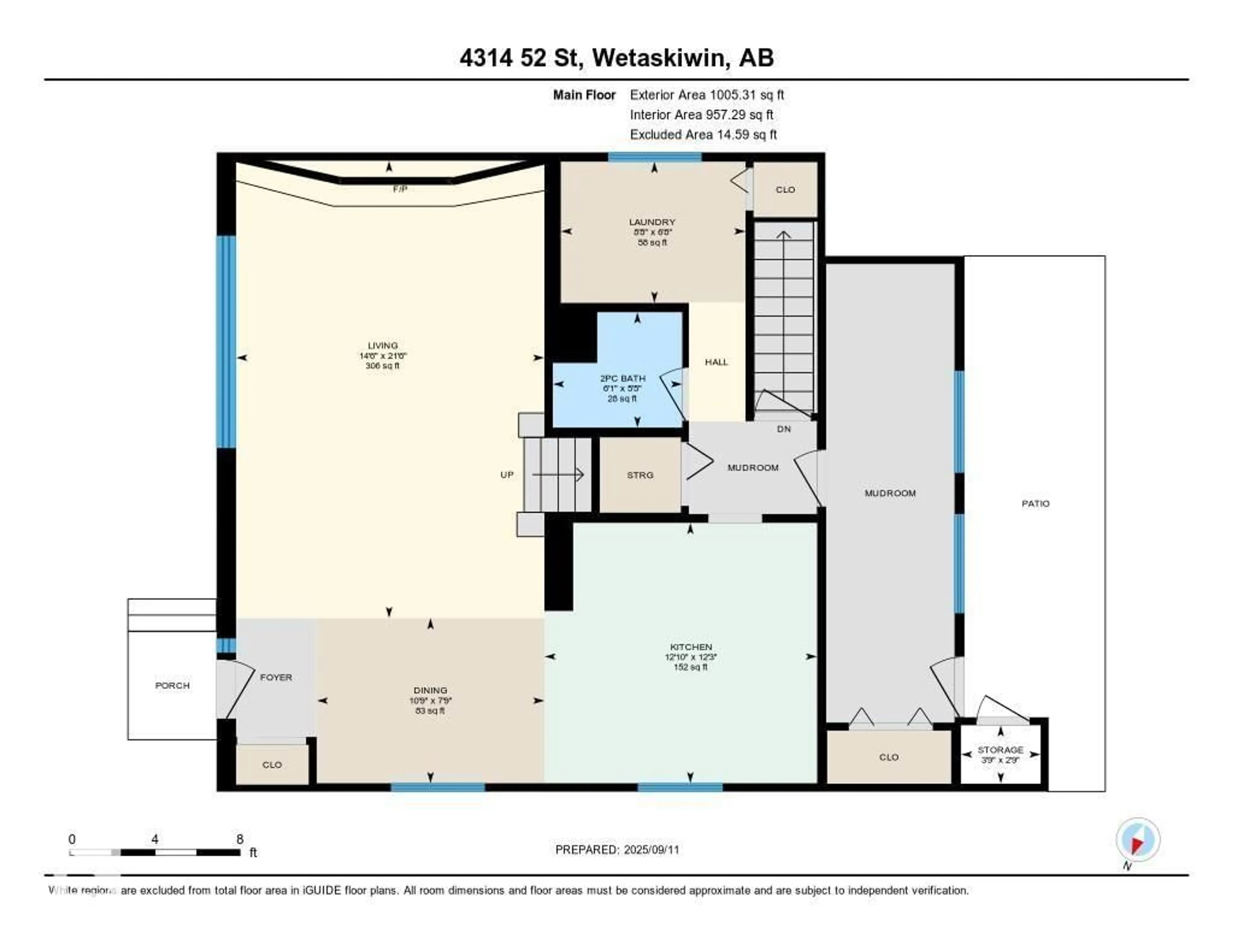 Floor plan for 4314 52 ST, Wetaskiwin Alberta T9A1N4