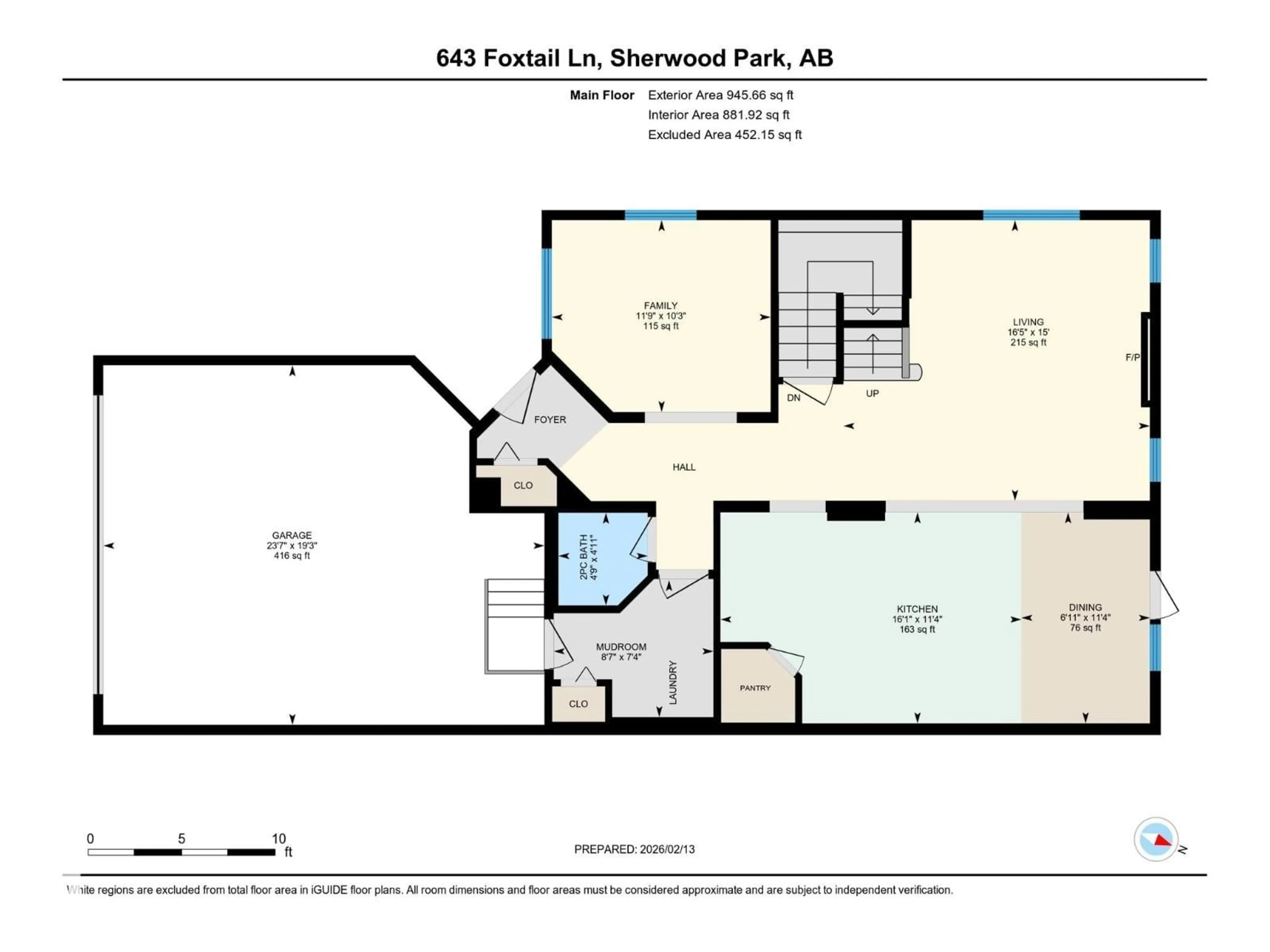 Floor plan for 643 FOXTAIL LN, Sherwood Park Alberta T8A4P2