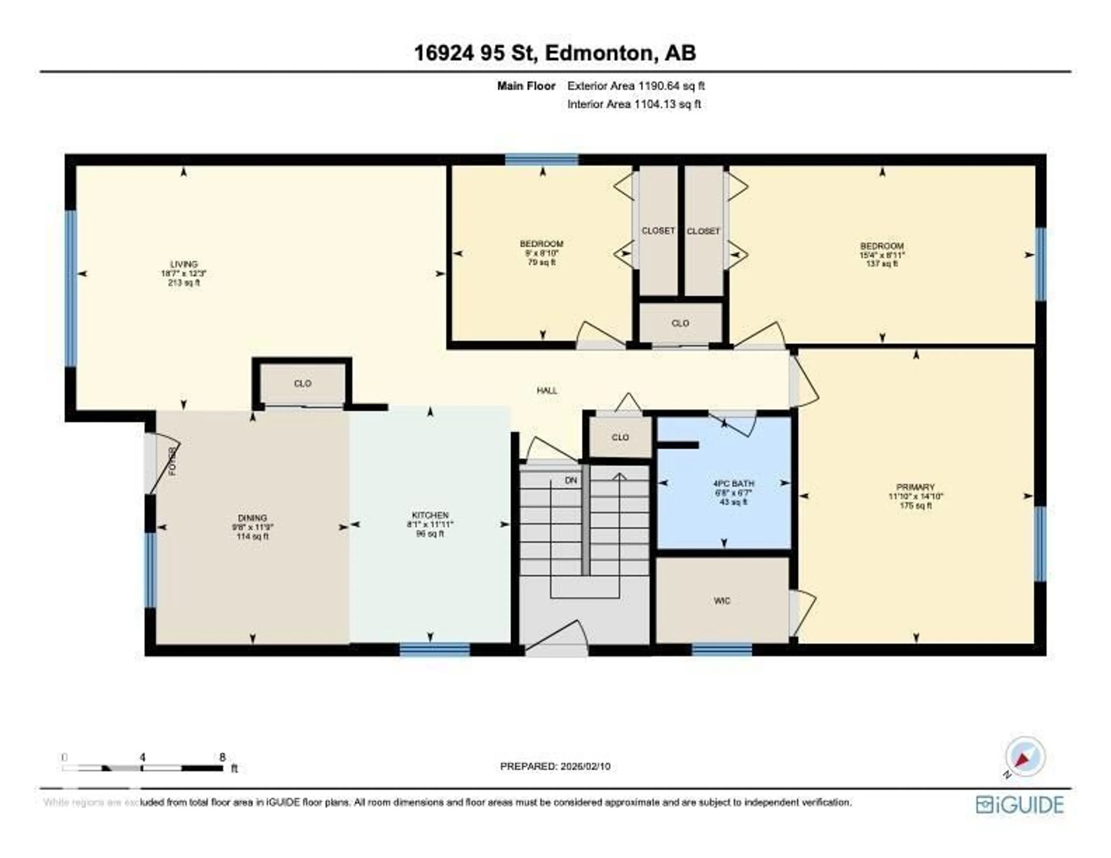 Floor plan for NW - 16924 95 ST, Edmonton Alberta T5T1Z1