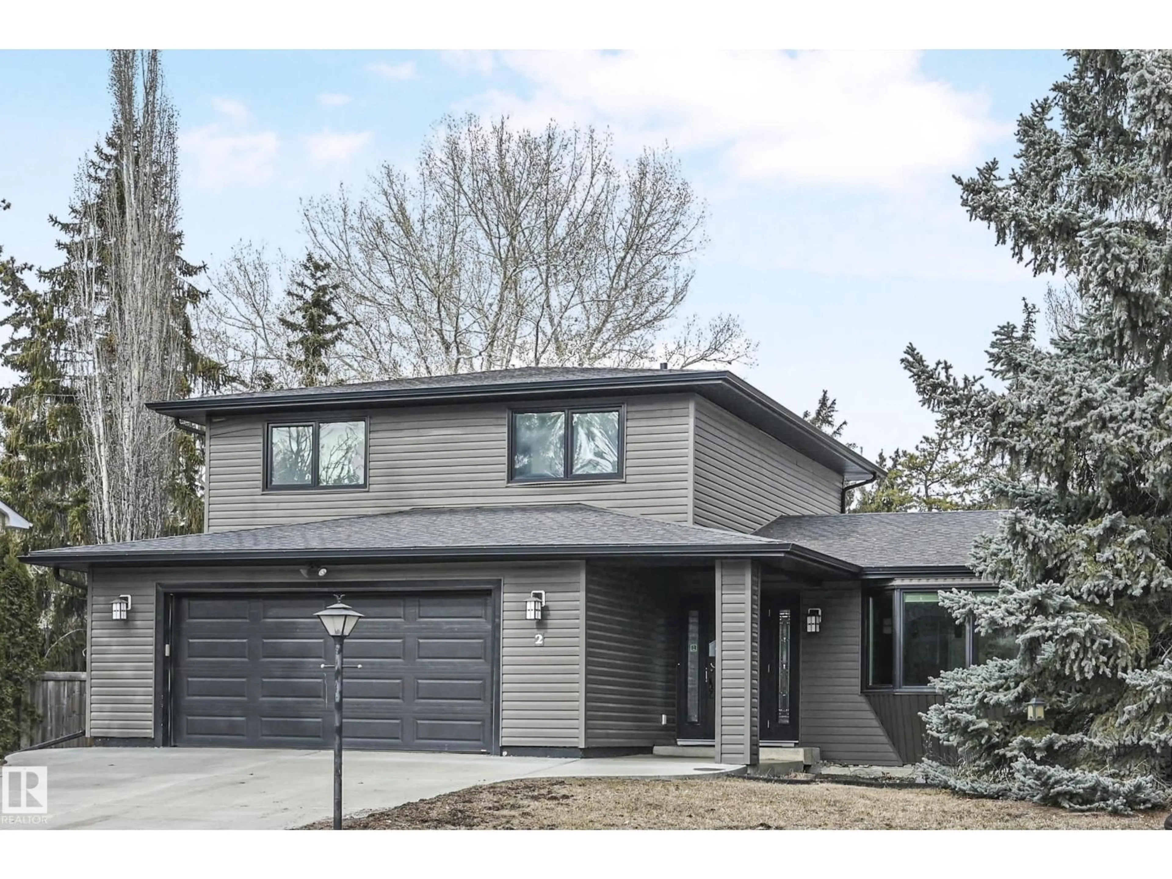 Home with vinyl exterior material, street for 2 WESTBROOK DR, Edmonton Alberta T6J2C9