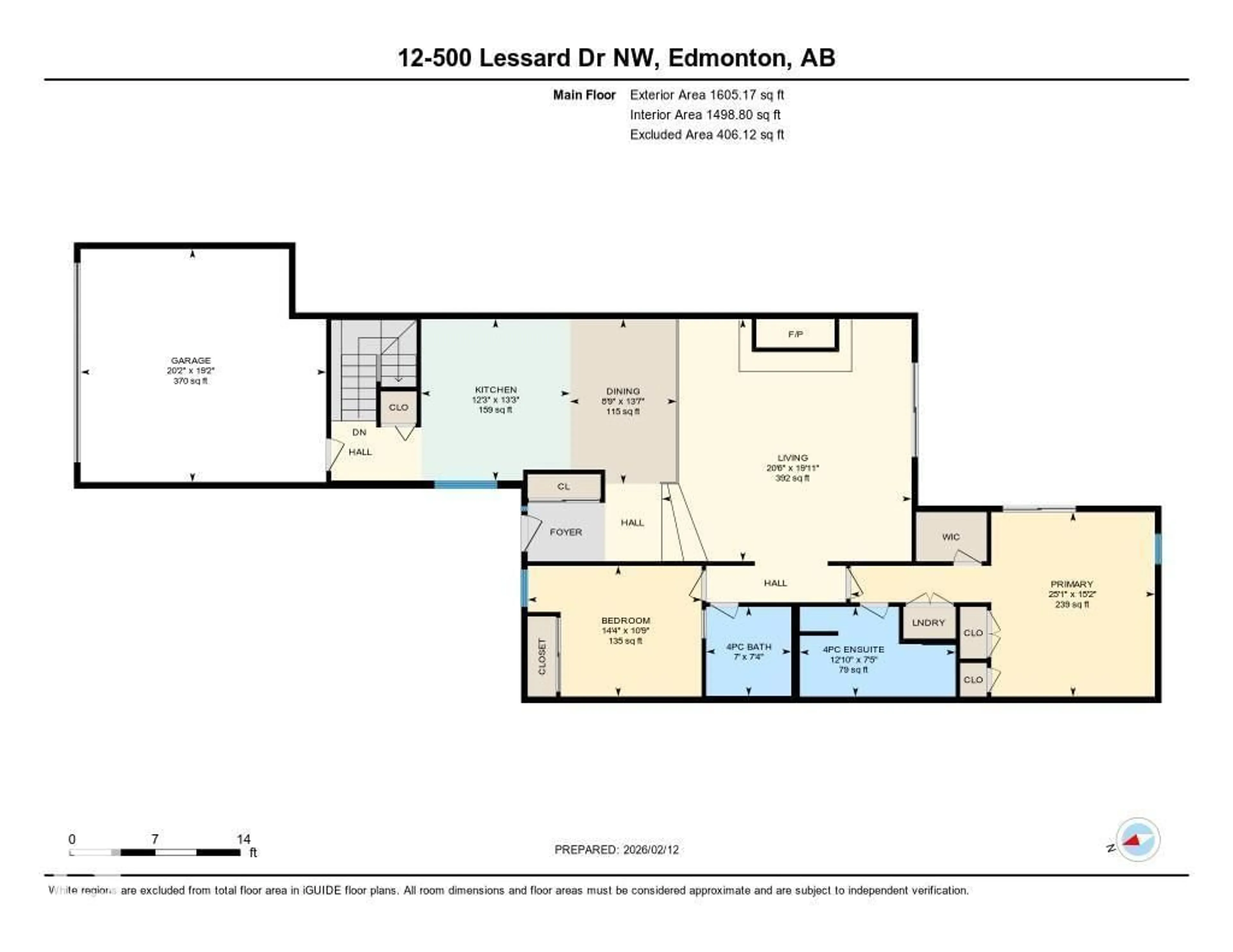 Floor plan for 500 - 12 LESSARD DR, Edmonton Alberta T6M1G1