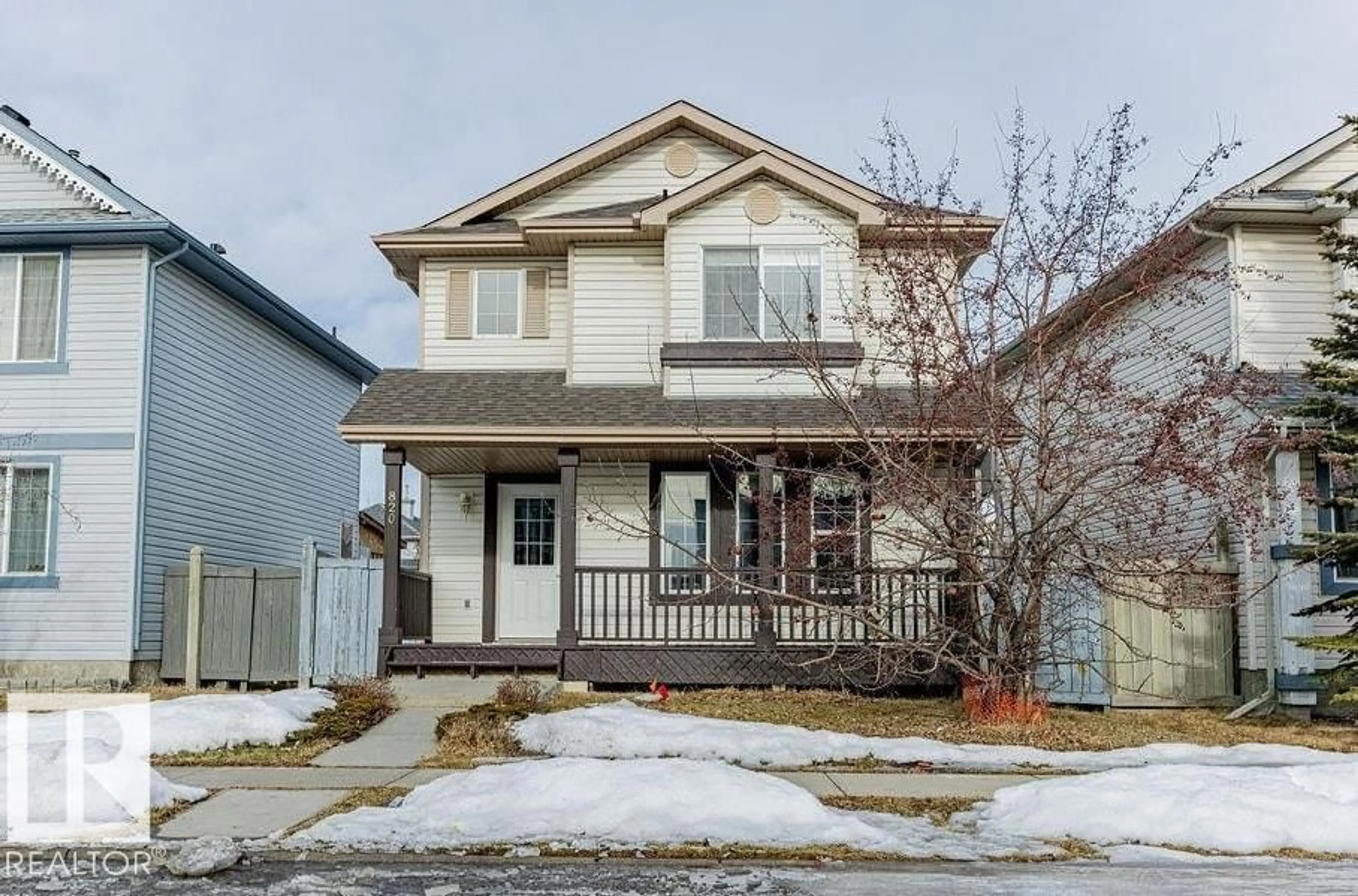 Home with vinyl exterior material, street for SW - 820 MCALLISTER CR, Edmonton Alberta T6W1K6