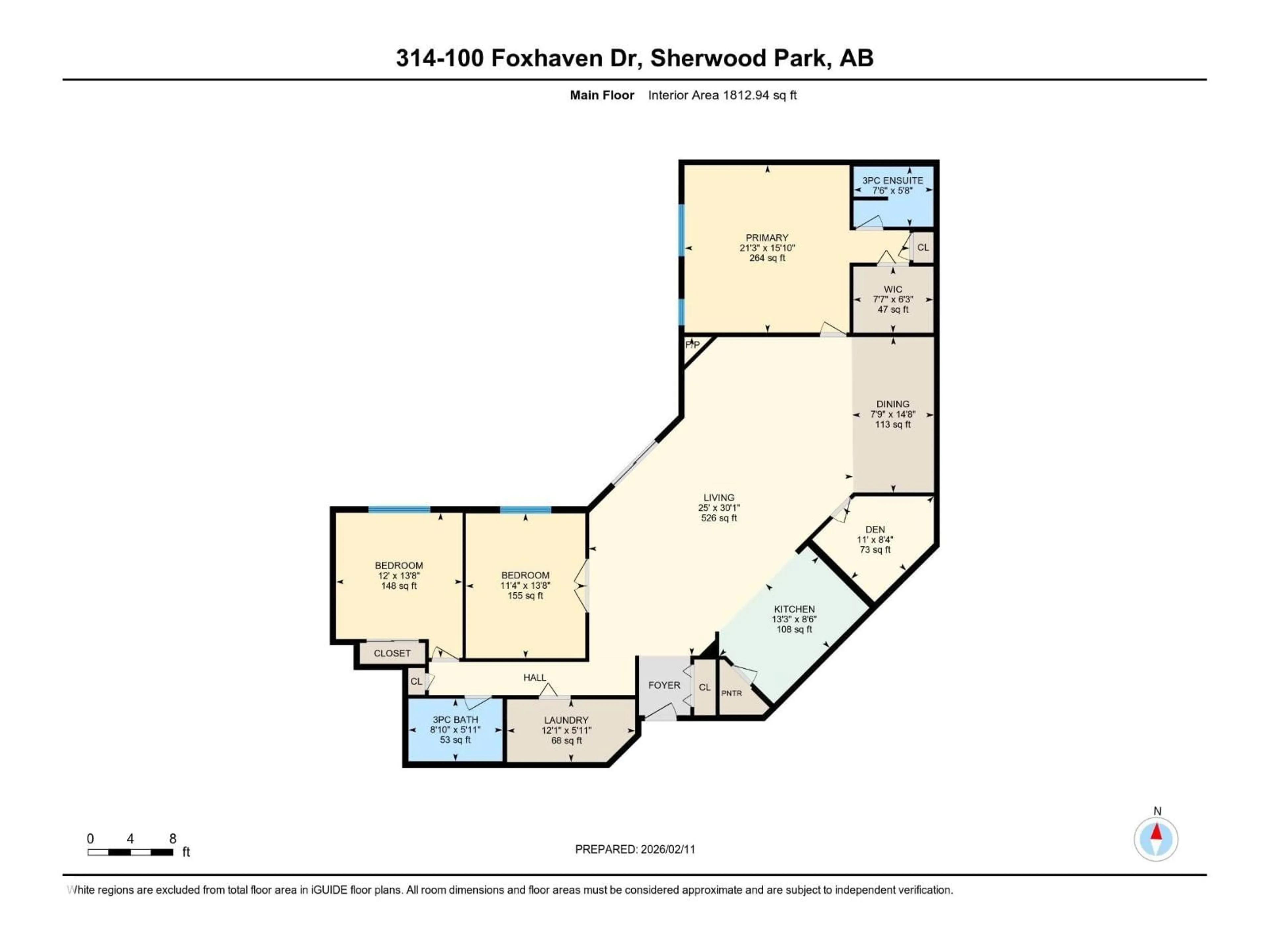 Floor plan for 100 - 314 FOXHAVEN DR, Sherwood Park Alberta T8A6B6