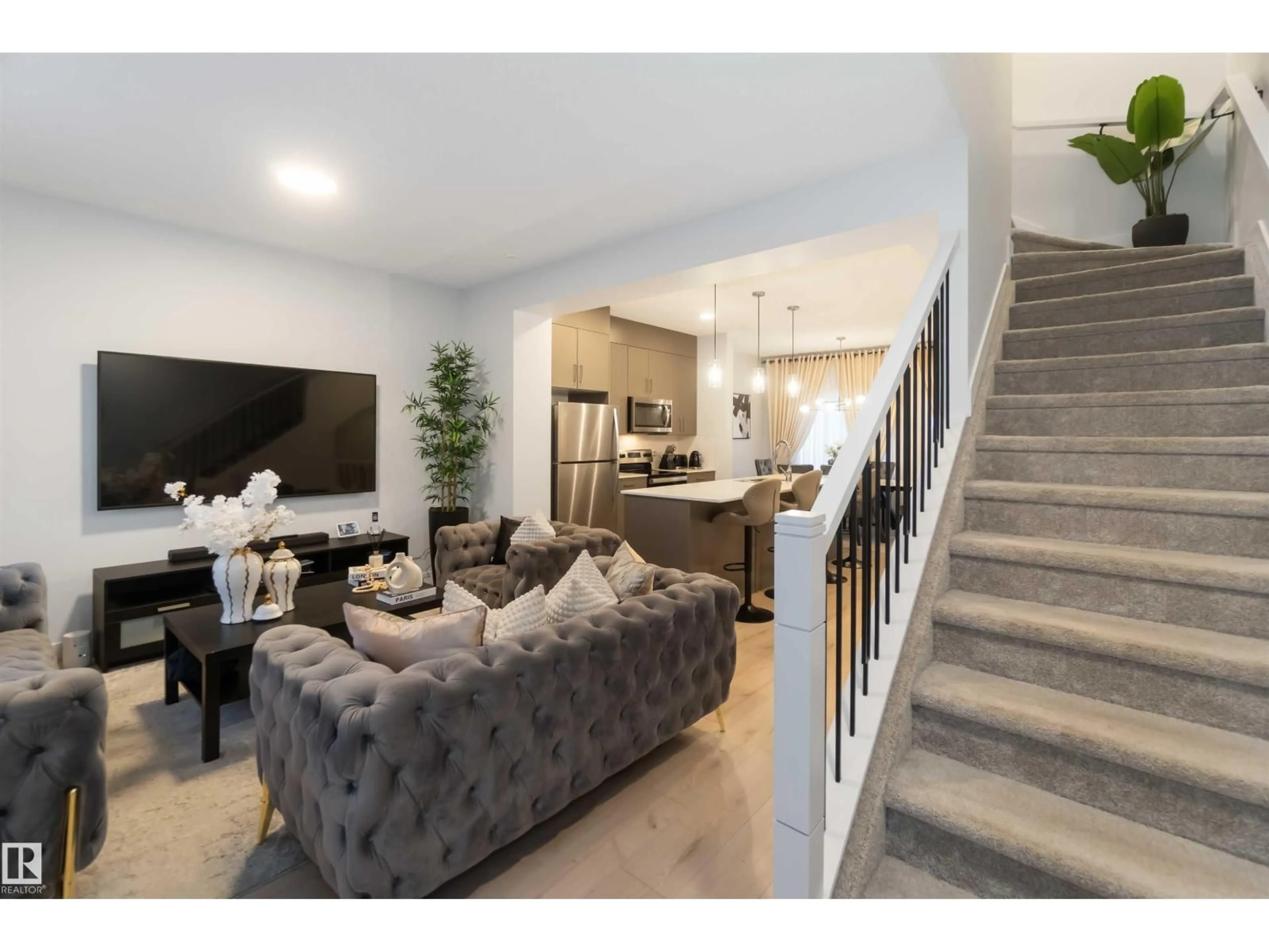 Living room with furniture, unknown for SW - 6214 CARTMELL CO, Edmonton Alberta T6W3L5