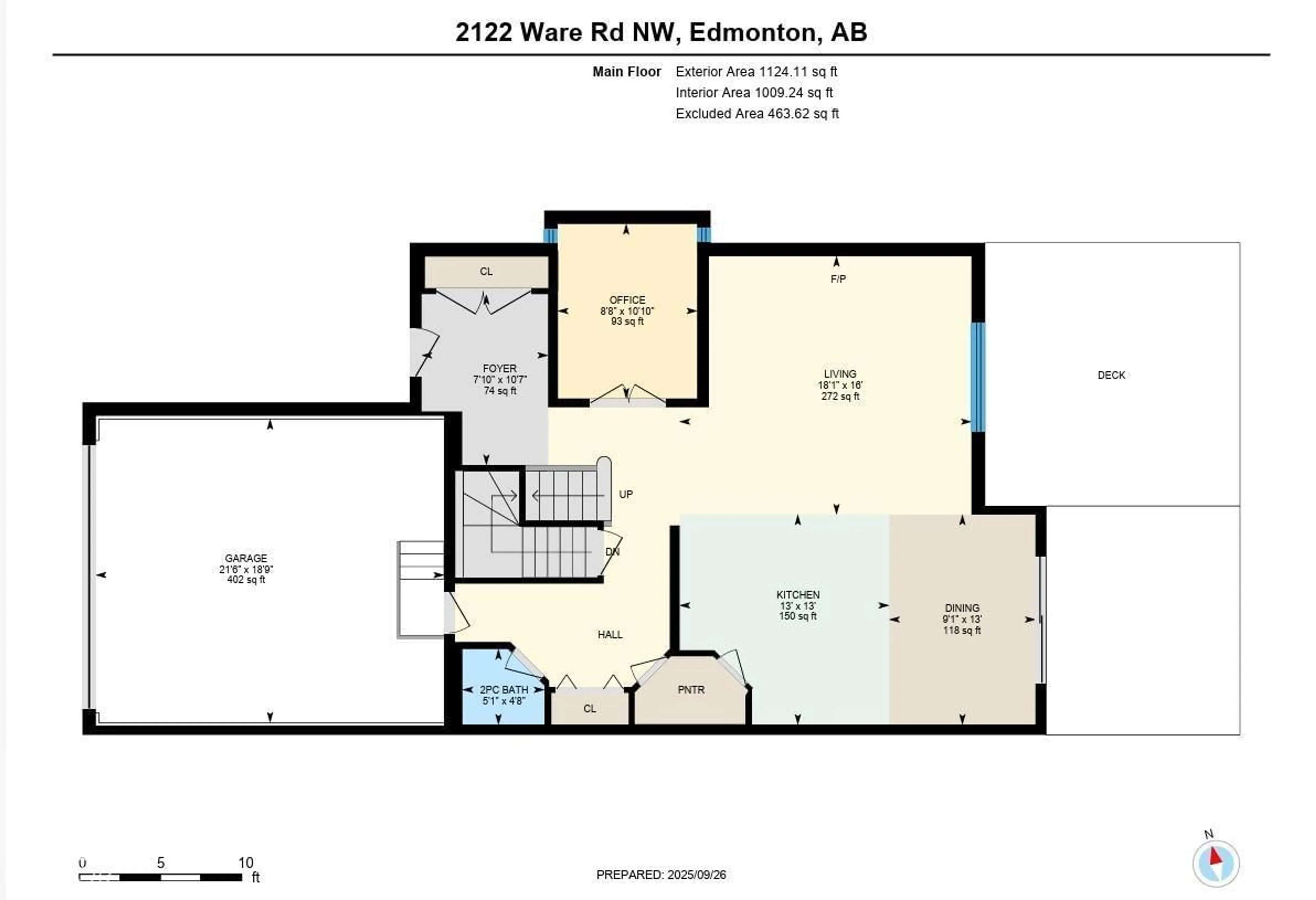 Floor plan for 2122 WARE RD, Edmonton Alberta T6W2T9