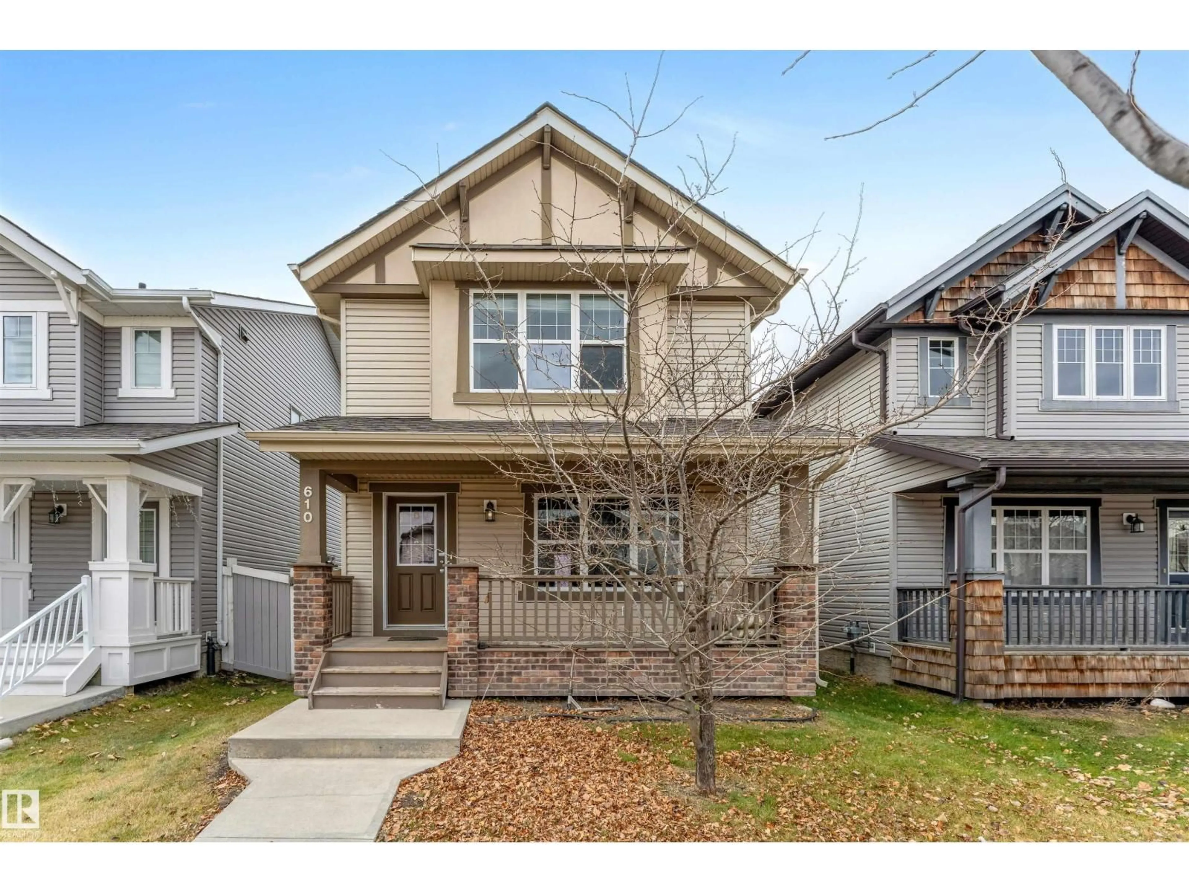 Home with brick exterior material, street for 610 TAMARACK RD, Edmonton Alberta T6T0M8