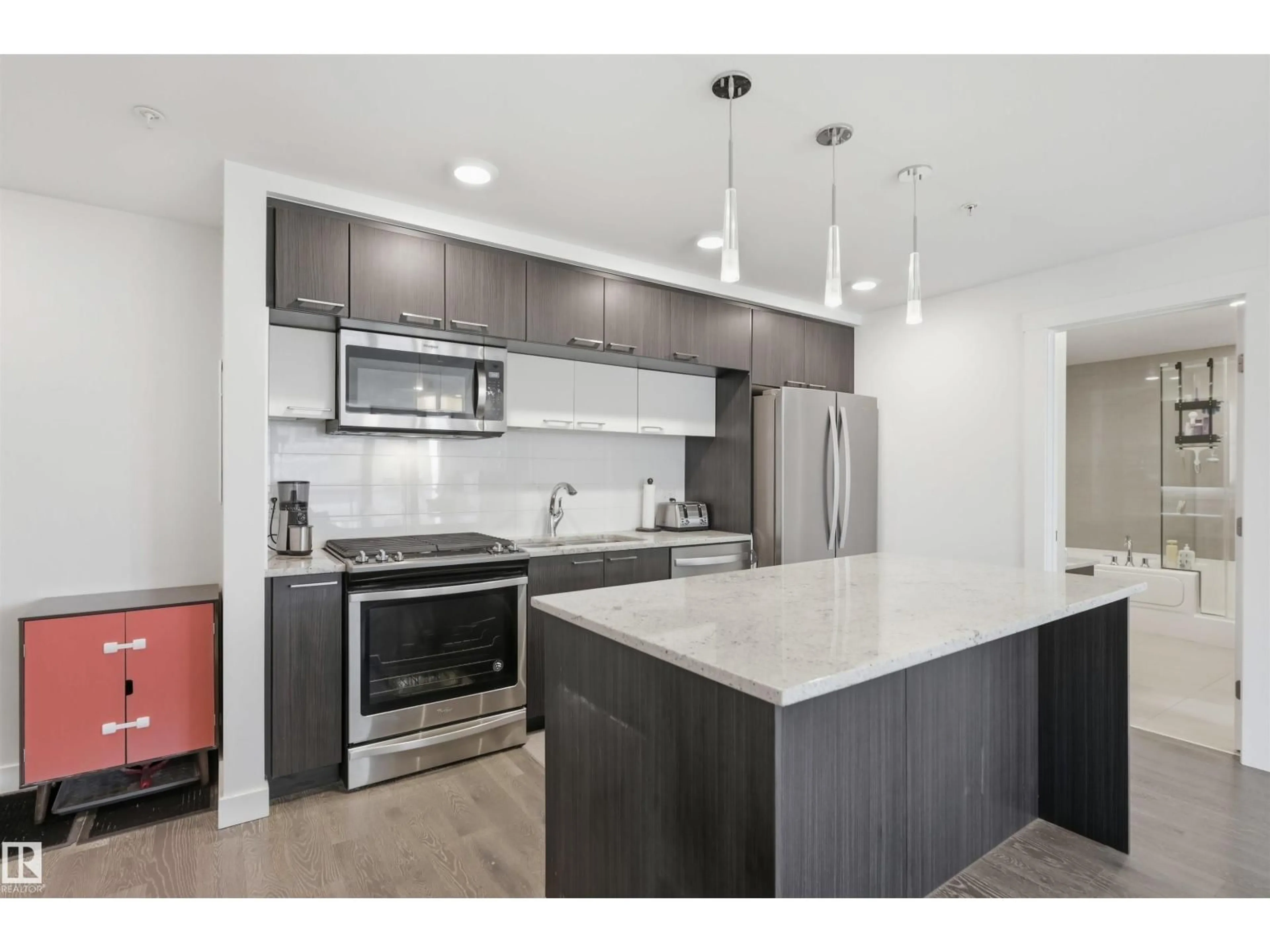 Open concept kitchen, unknown for 2002 - 9720 106 ST, Edmonton Alberta T5K0K8