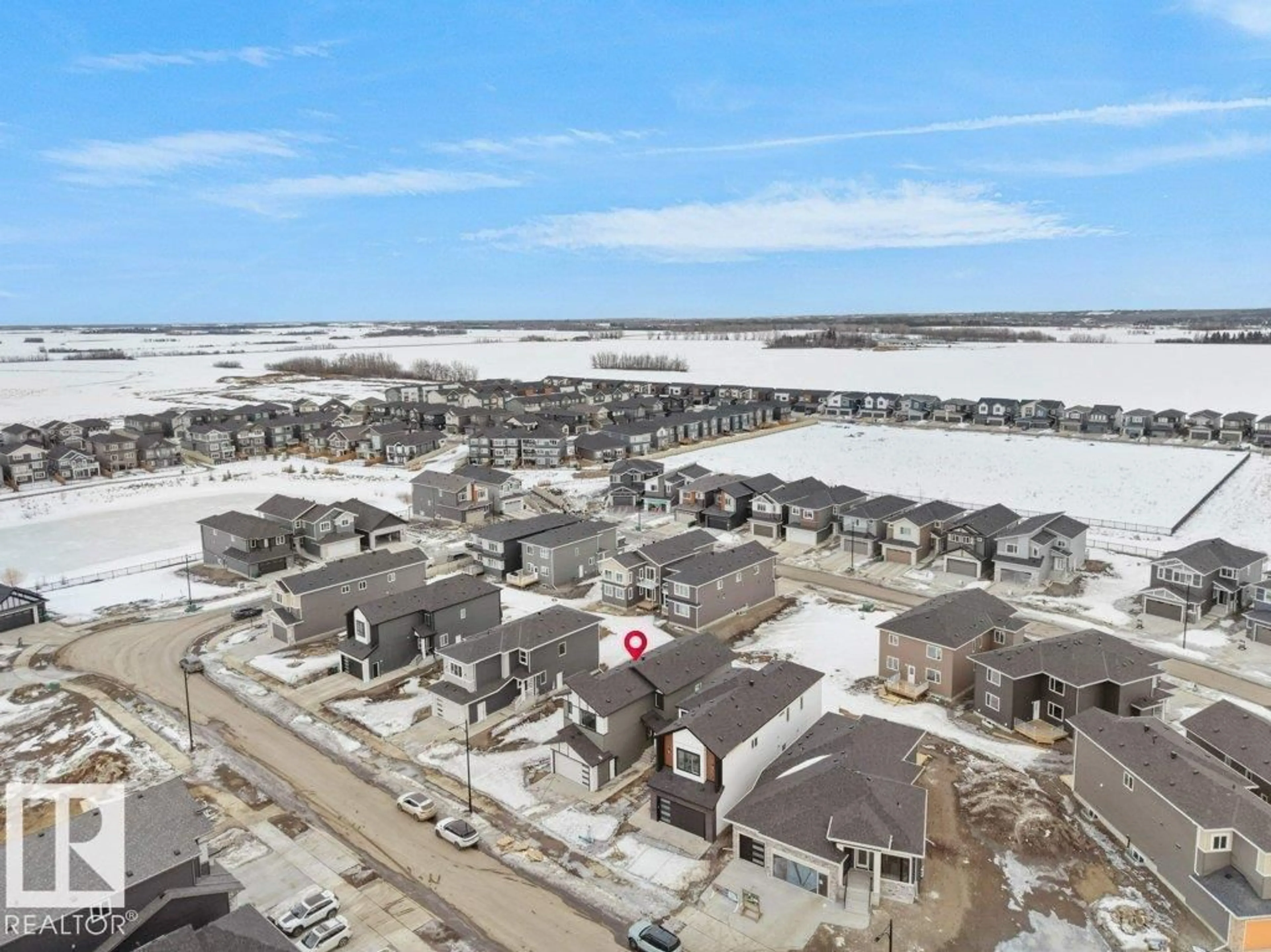 A pic from outside/outdoor area/front of a property/back of a property/a pic from drone, water/lake/river/ocean view for 45 ELDRIDGE PT, St. Albert Alberta T8N8C4