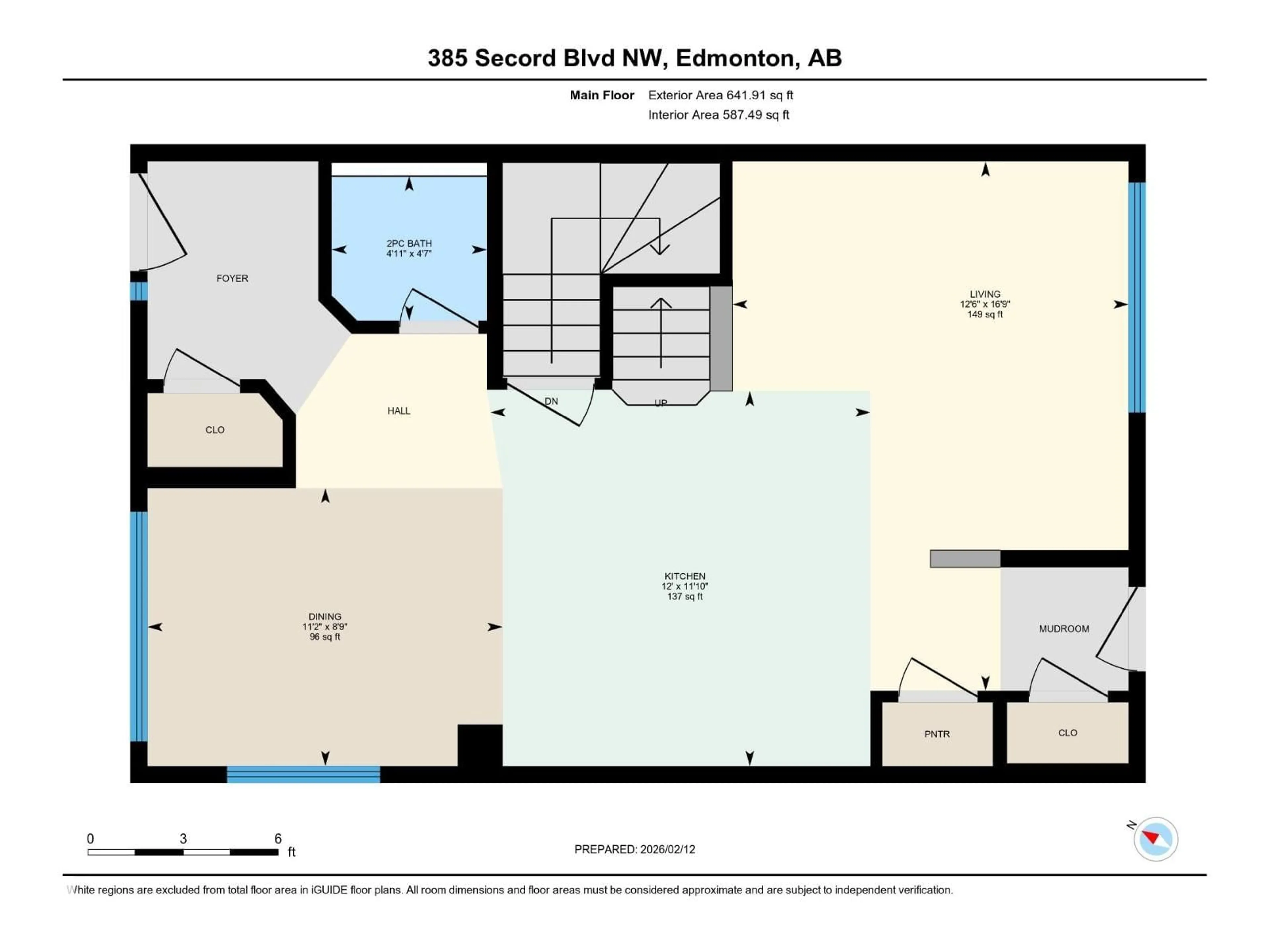 Floor plan for 385 SECORD BV, Edmonton Alberta T5T4H4