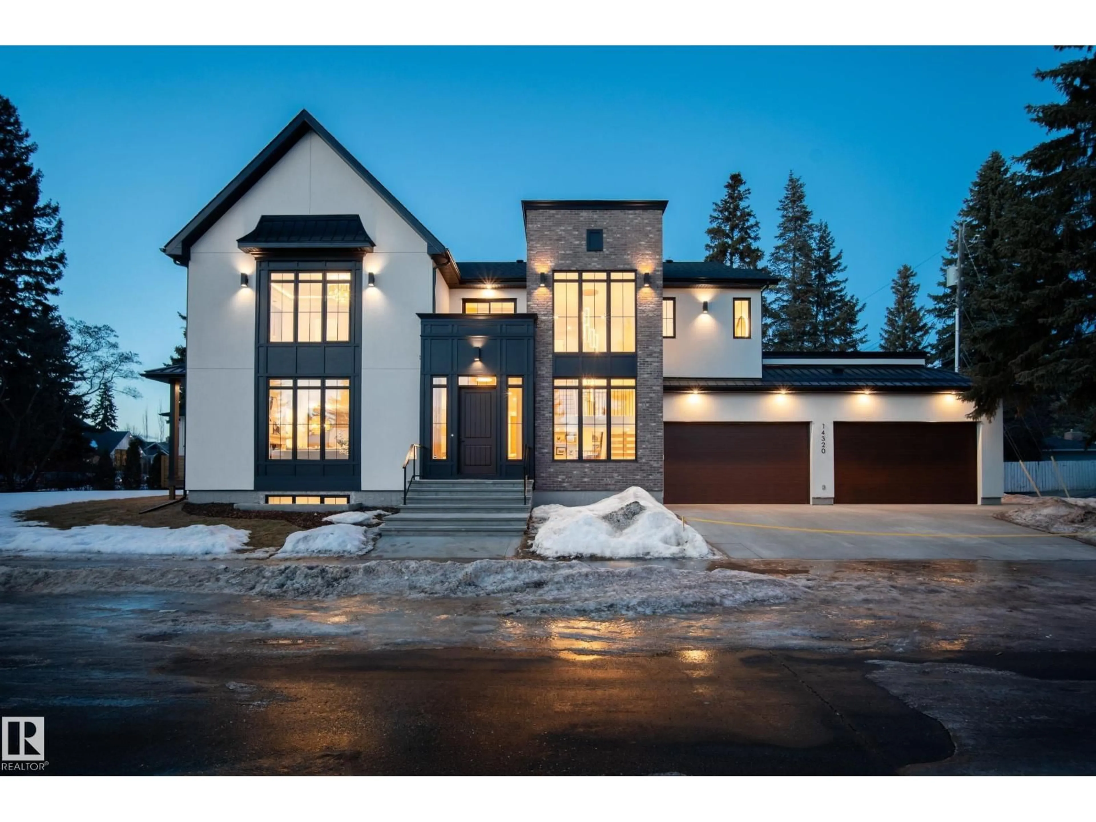 Home with brick exterior material, street for 14320 MACKENZIE DR, Edmonton Alberta T5R5V7