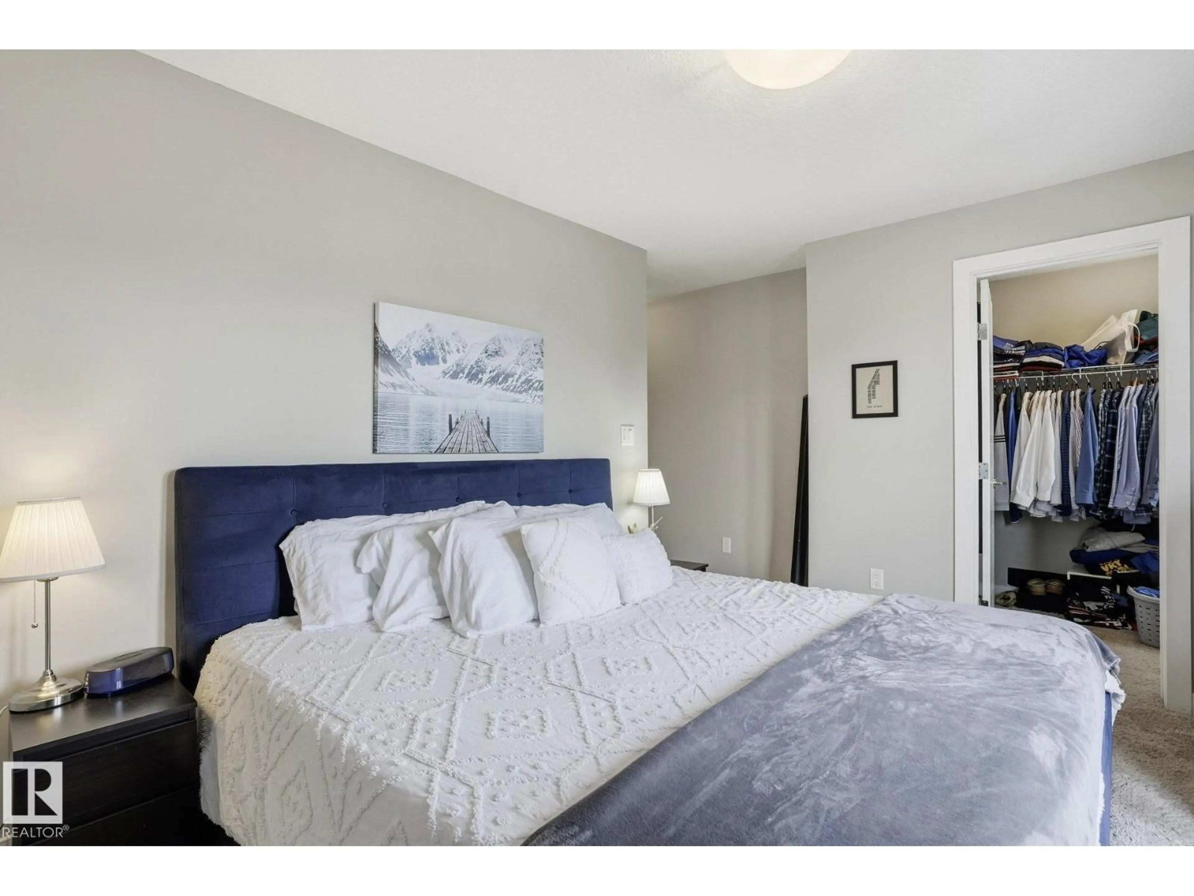 Bedroom with bed, unknown for #23 - 1480 WATT DR, Edmonton Alberta T6X2G7