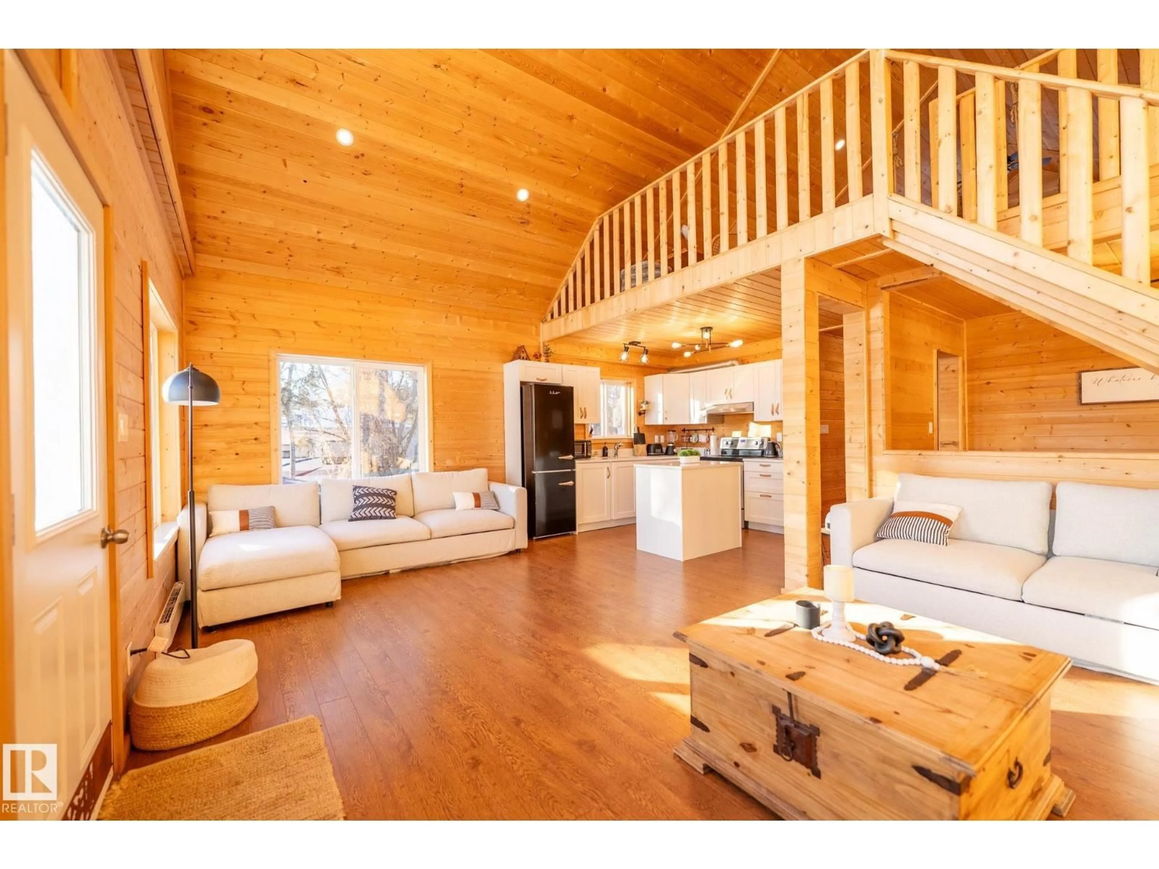 Open concept kitchen, wood/laminate floor for 51 LAKESHORE DR, Rural Lac Ste. Anne County Alberta T0E1V0