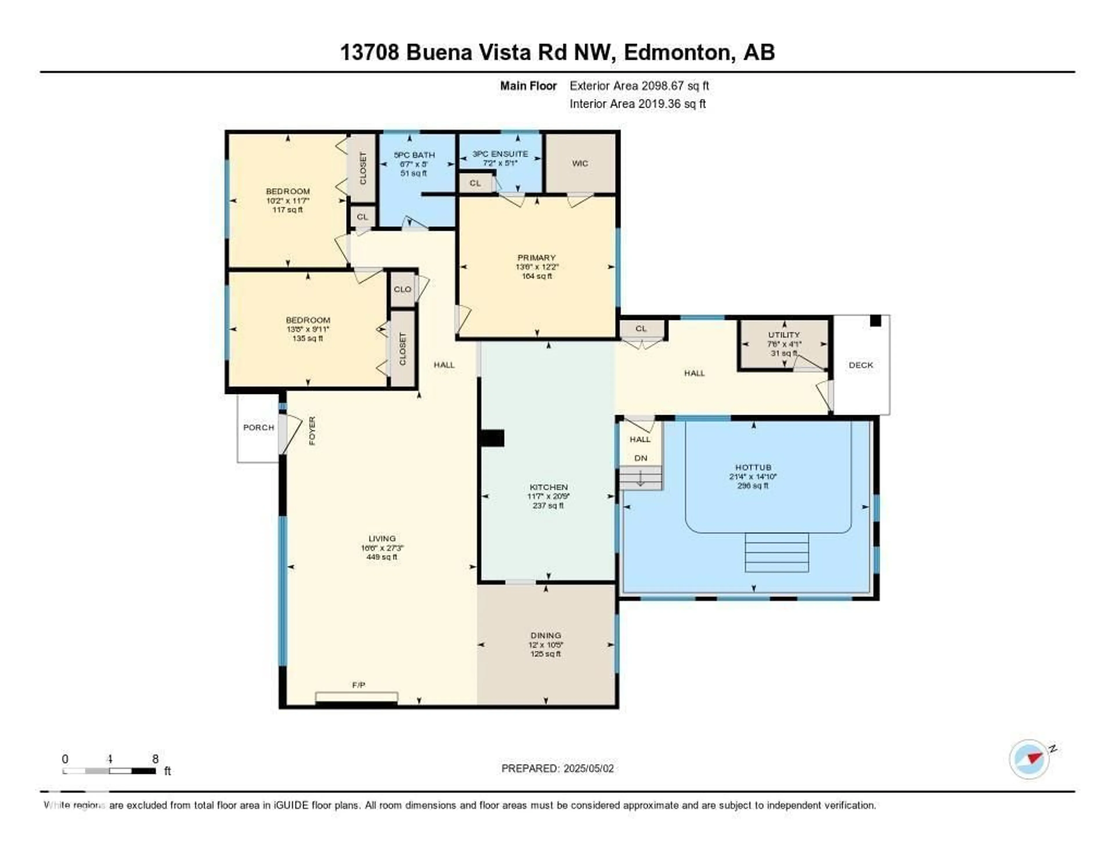 Floor plan for 13708 BUENA VISTA RD, Edmonton Alberta T5R5R6