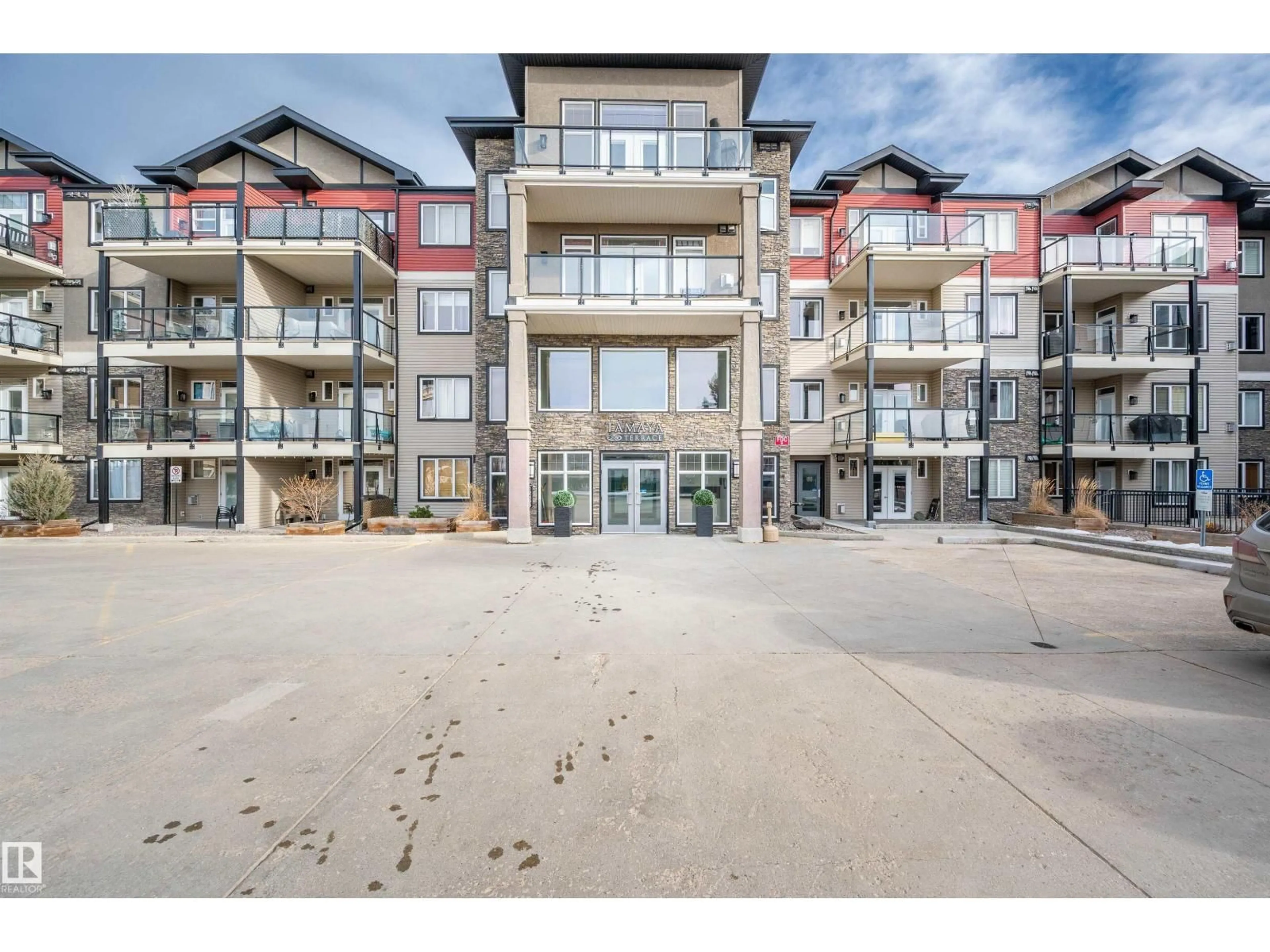 A pic from outside/outdoor area/front of a property/back of a property/a pic from drone, building for #419 - 12408 15 AV, Edmonton Alberta T6W1X2