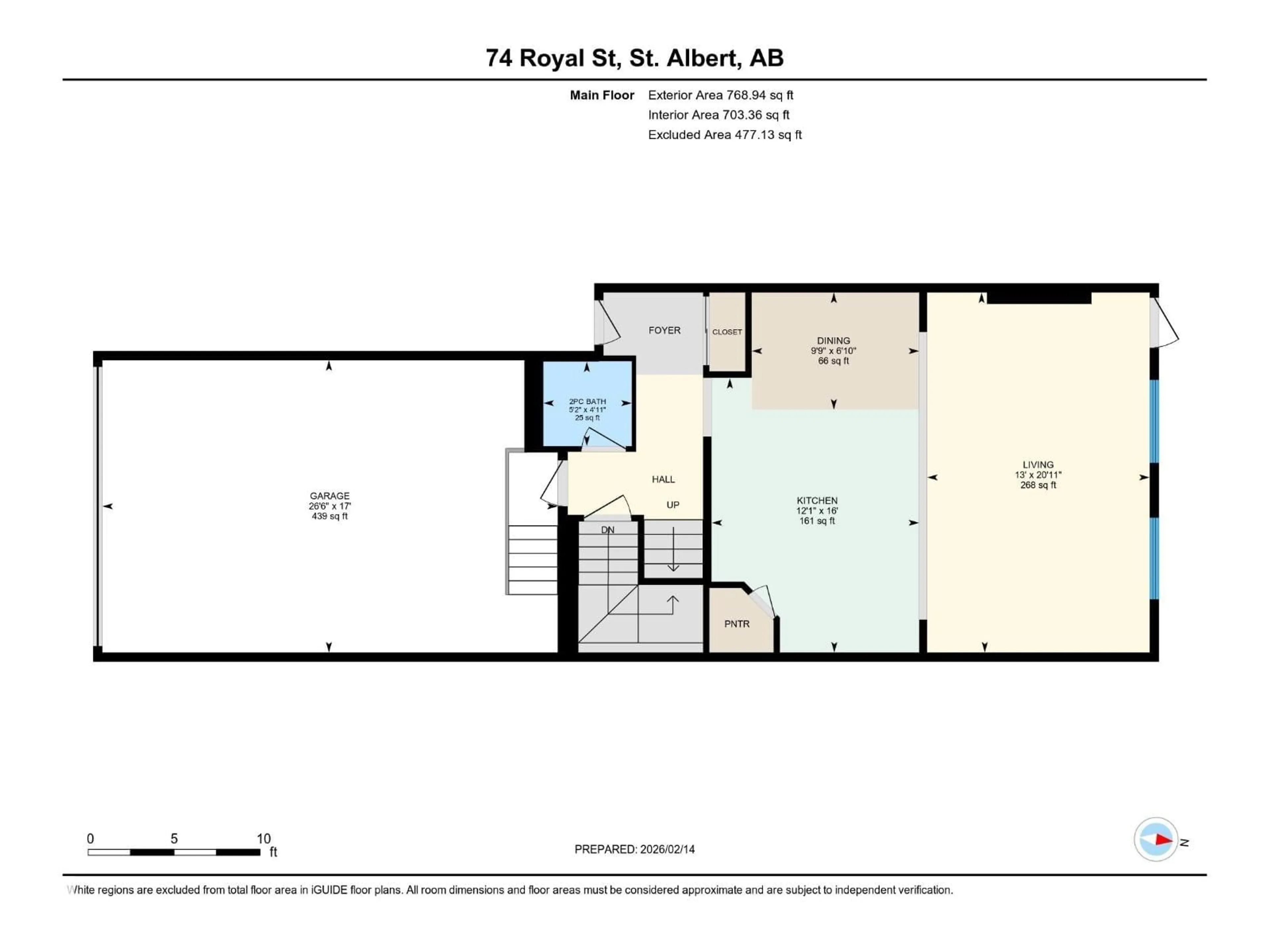 Floor plan for 74 ROYAL ST, St. Albert Alberta T8N7X4