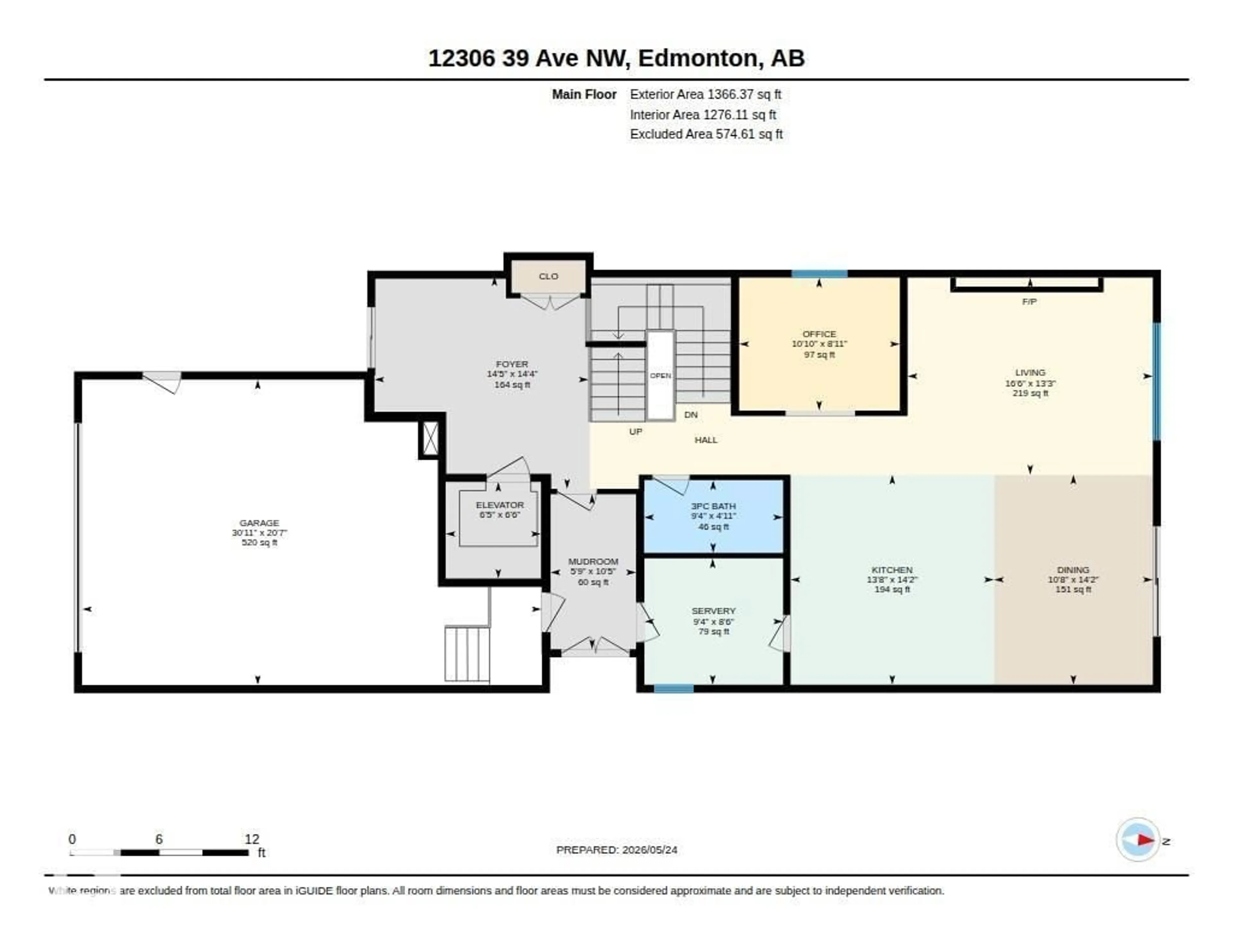 Floor plan for 12306 39 AV, Edmonton Alberta T6J0N2