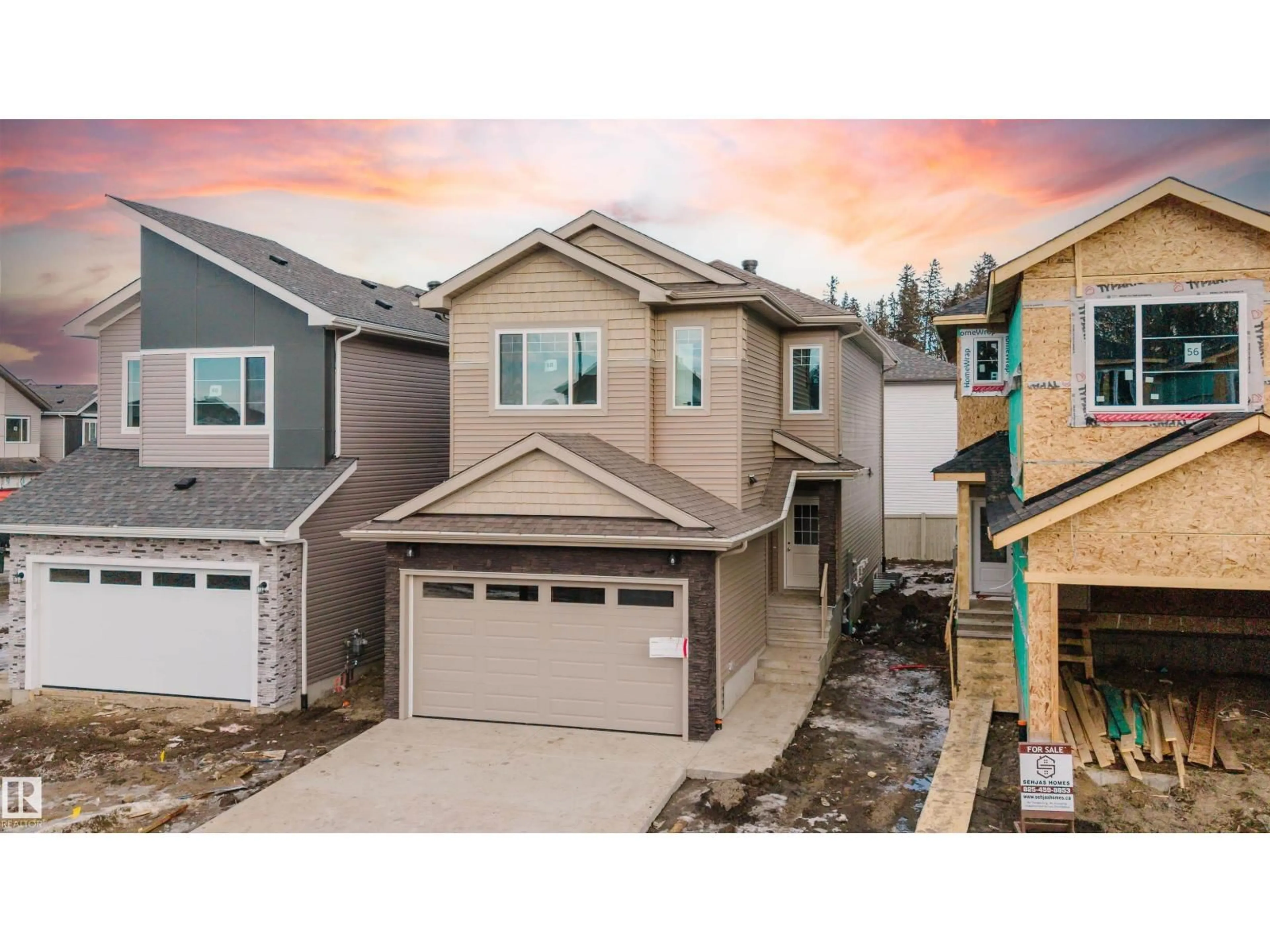 Home with vinyl exterior material, street for 58 MEADOWGROVE LD, Spruce Grove Alberta T7X0W2