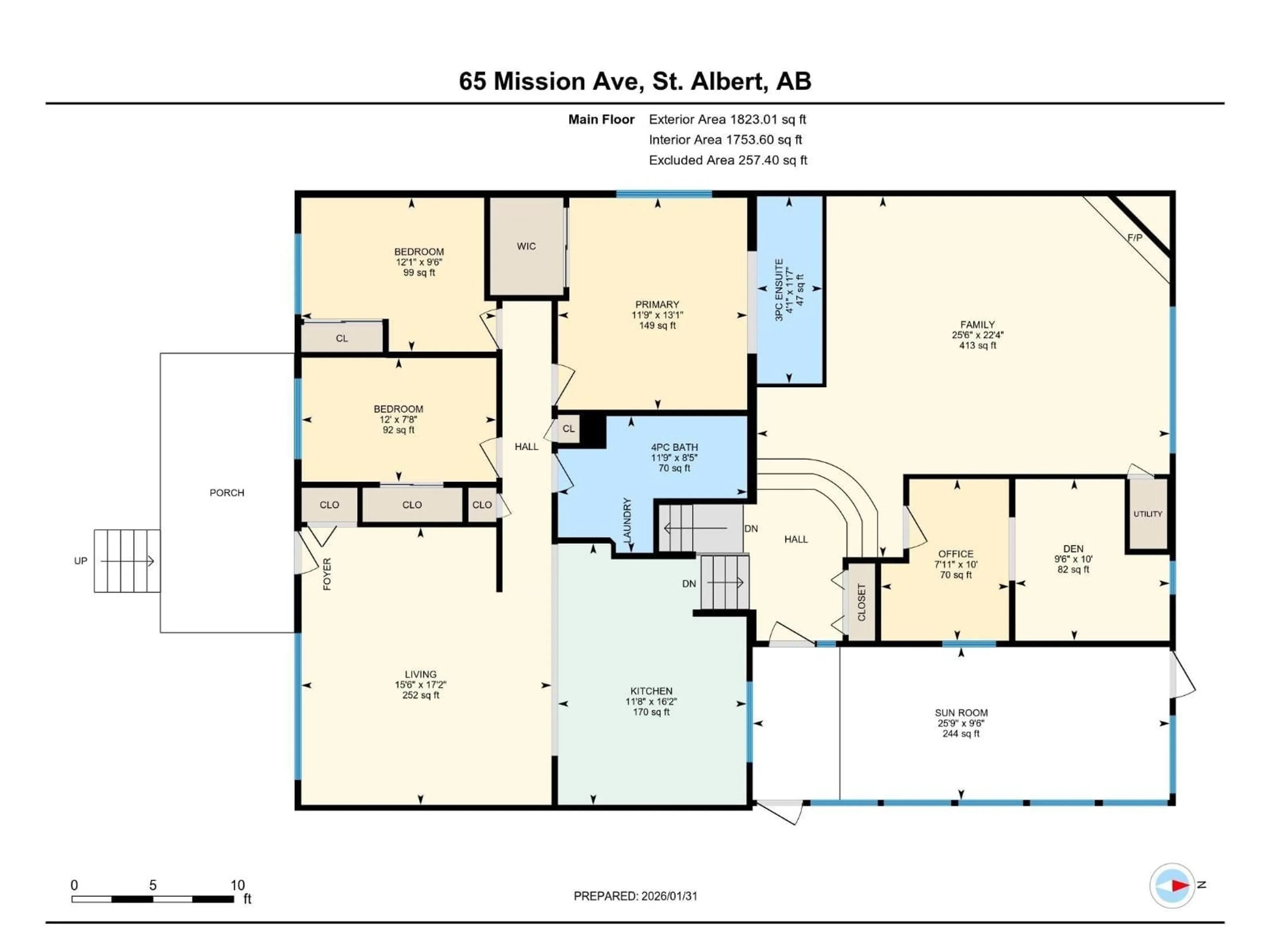 Floor plan for 65 MISSION AV, St. Albert Alberta T8N1H9